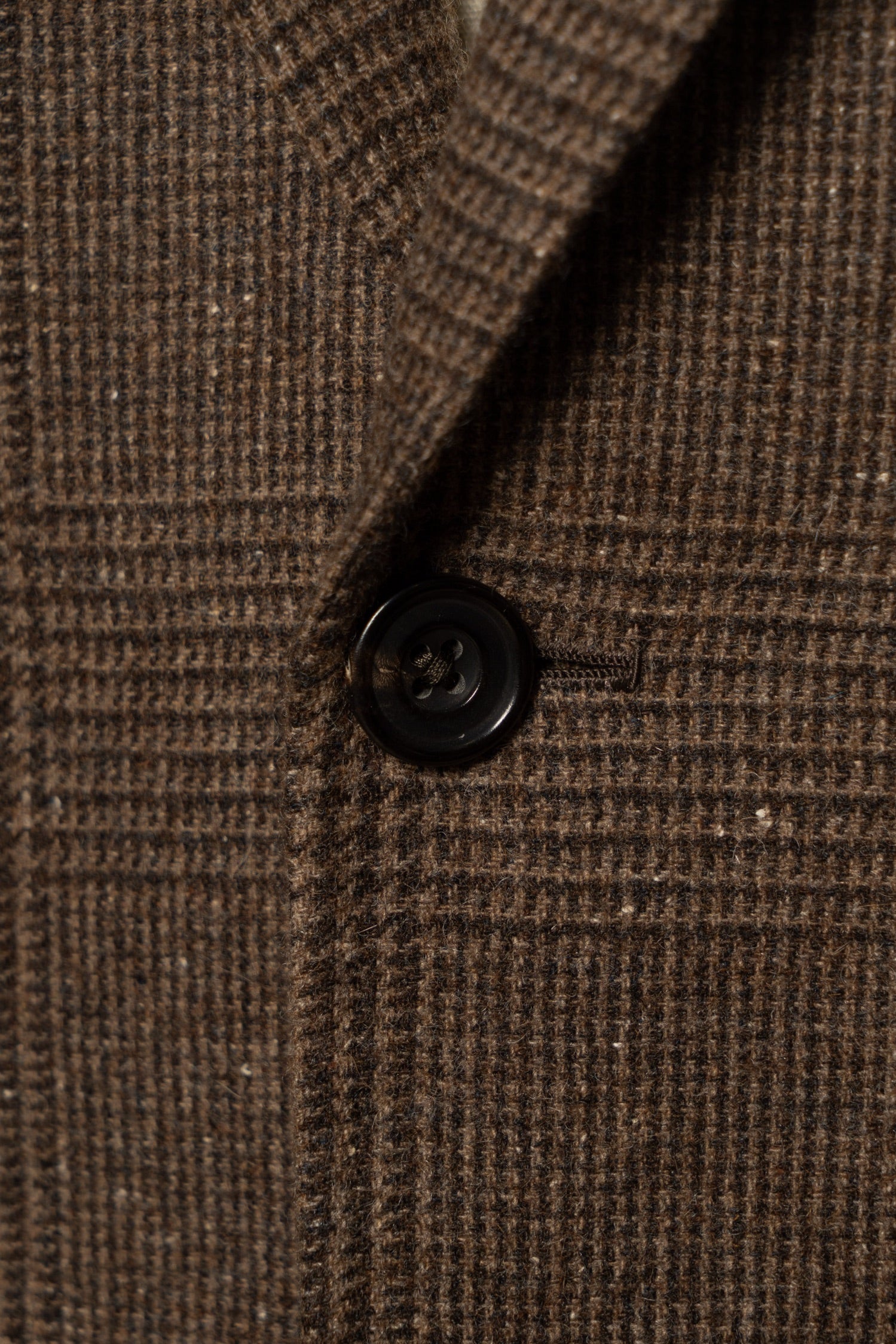 Brown Glen Check Wool Silk Tweed Jacket #931