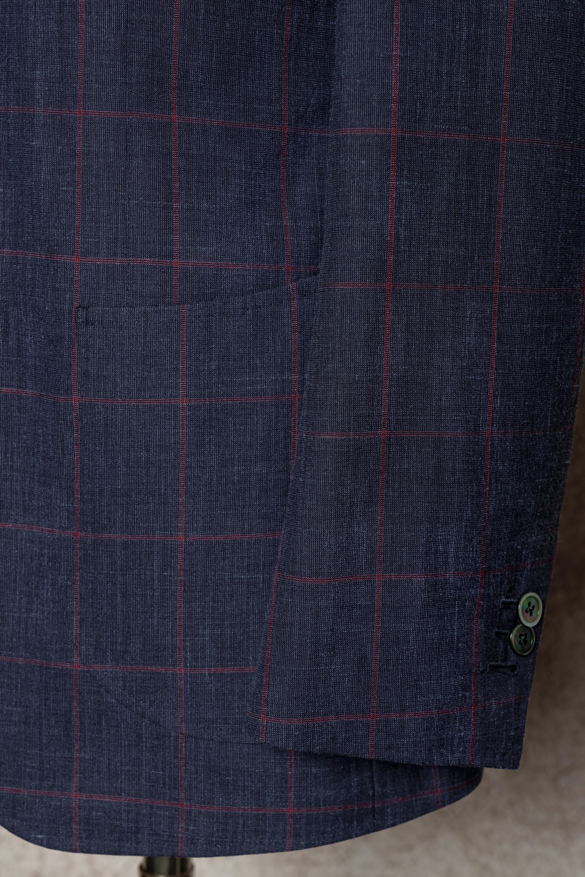 Navy Windowpane Blending Jacket #37