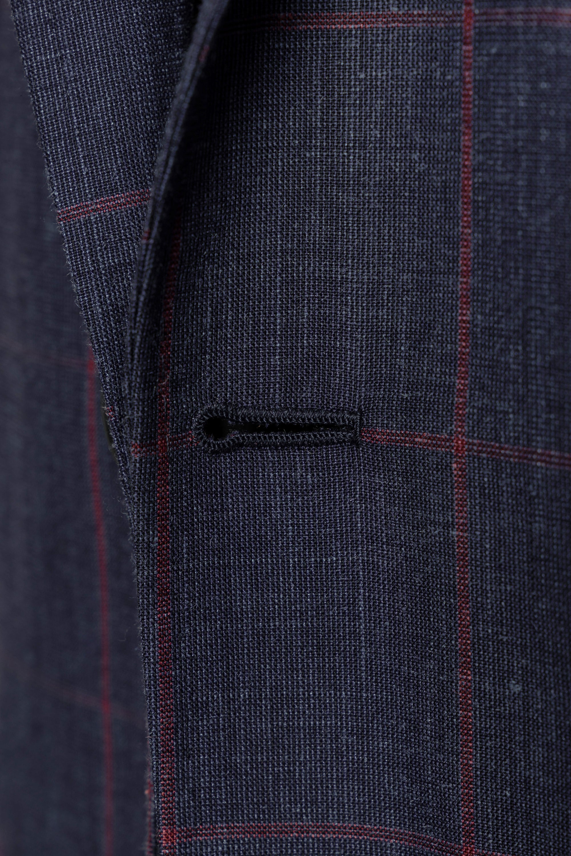 Navy Windowpane Blending Jacket #37