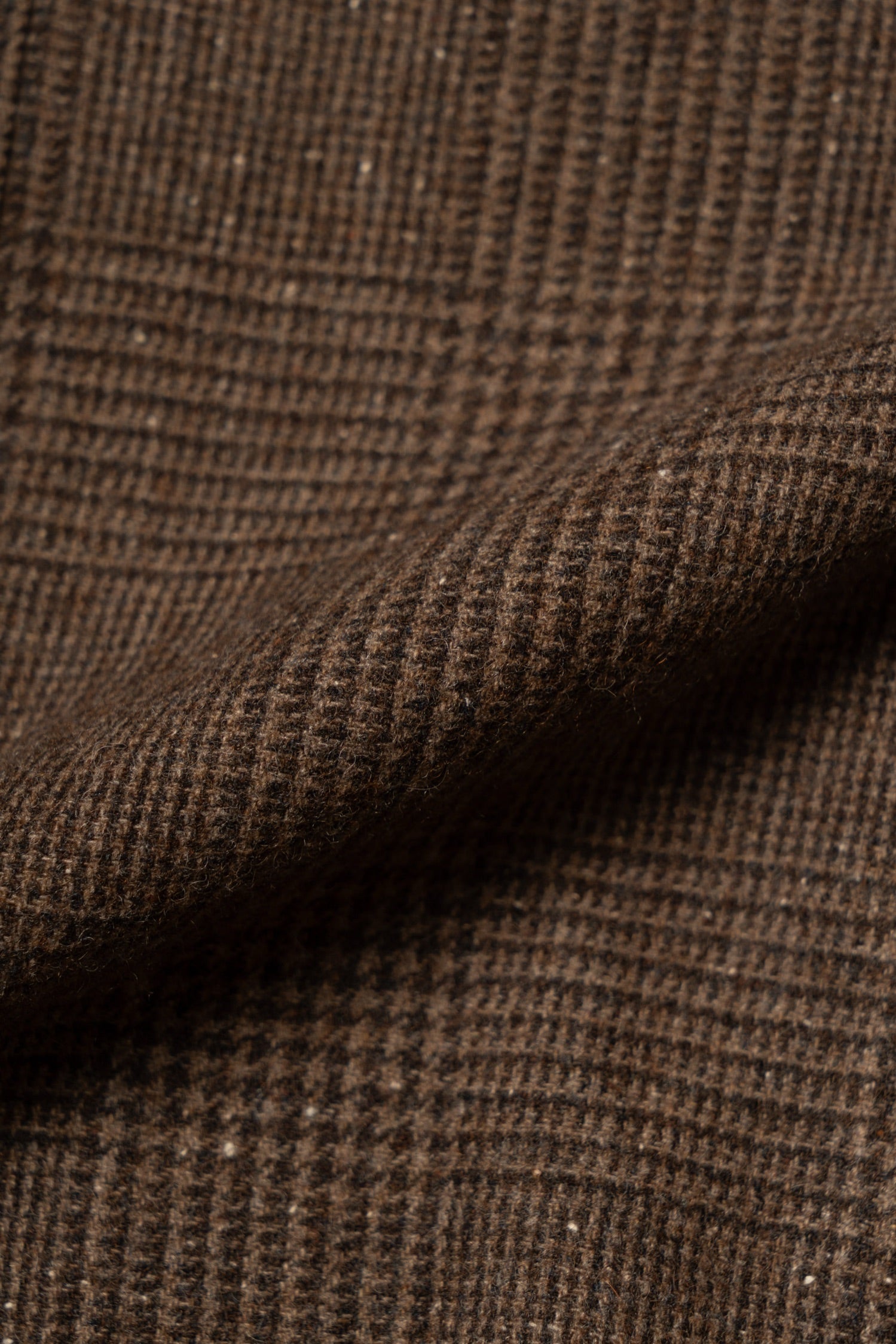 Brown Glen Check Wool Silk Tweed Jacket #931