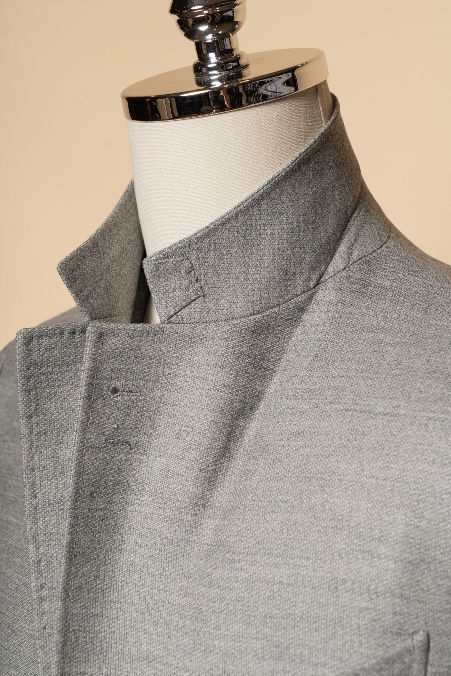 Melange Grey 120s Flannel Suit #899
