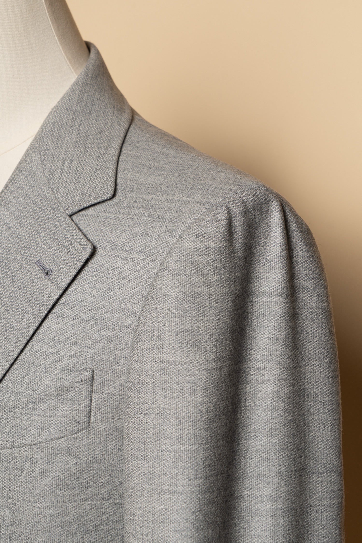 Melange Grey 120s Flannel Suit #899