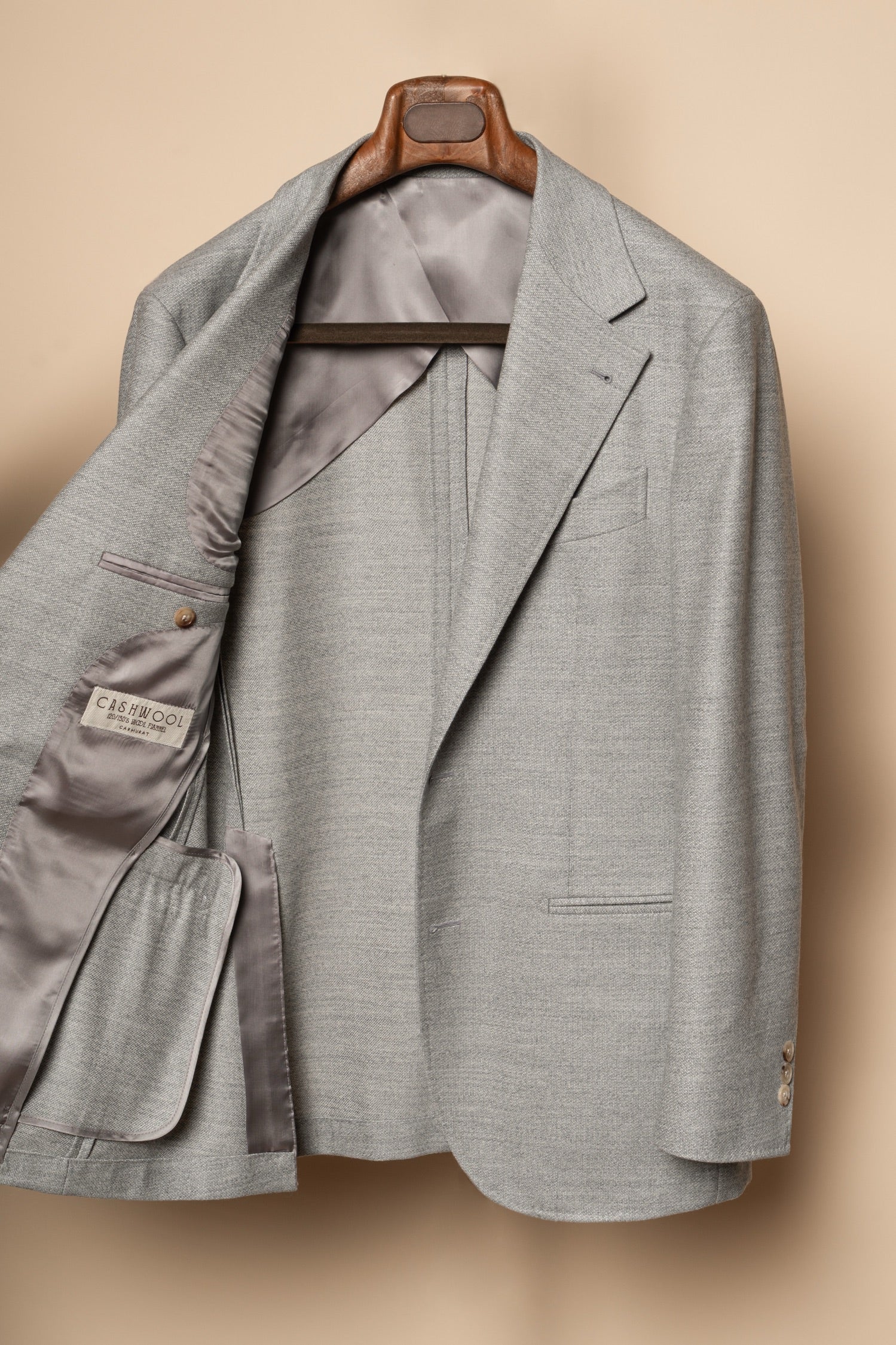 Melange Grey 120s Flannel Suit #899