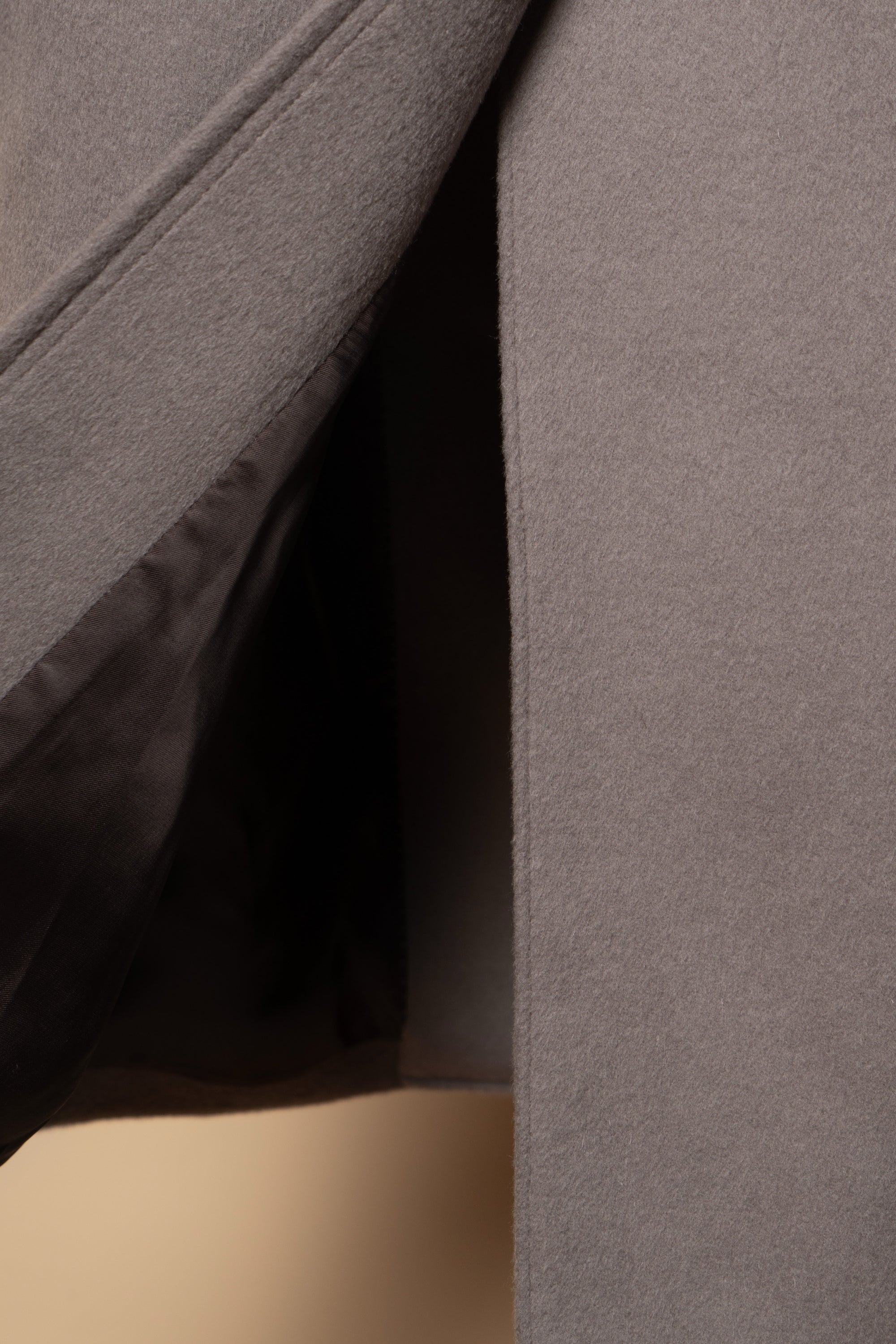 Violet Grey Wool Balmacaan Coat #853
