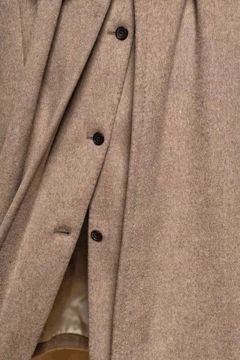 Light Brown Wool Polo Coat #854