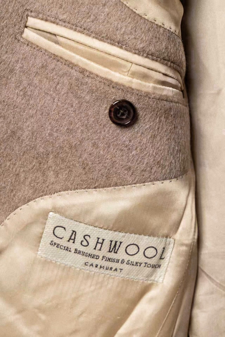 Light Brown Wool Polo Coat #854