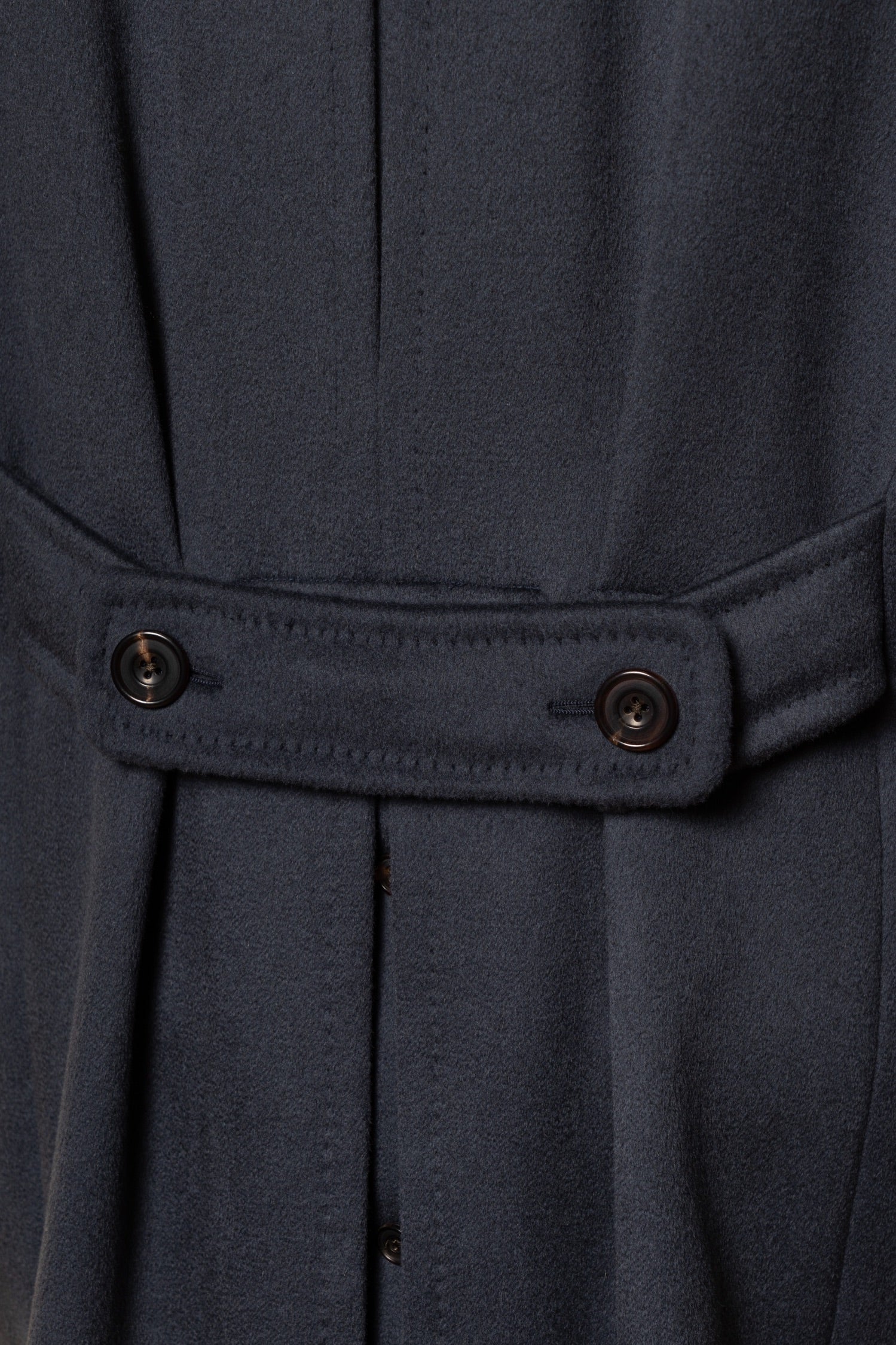 MTO Steel Blue Cashmere Polo Coat #825