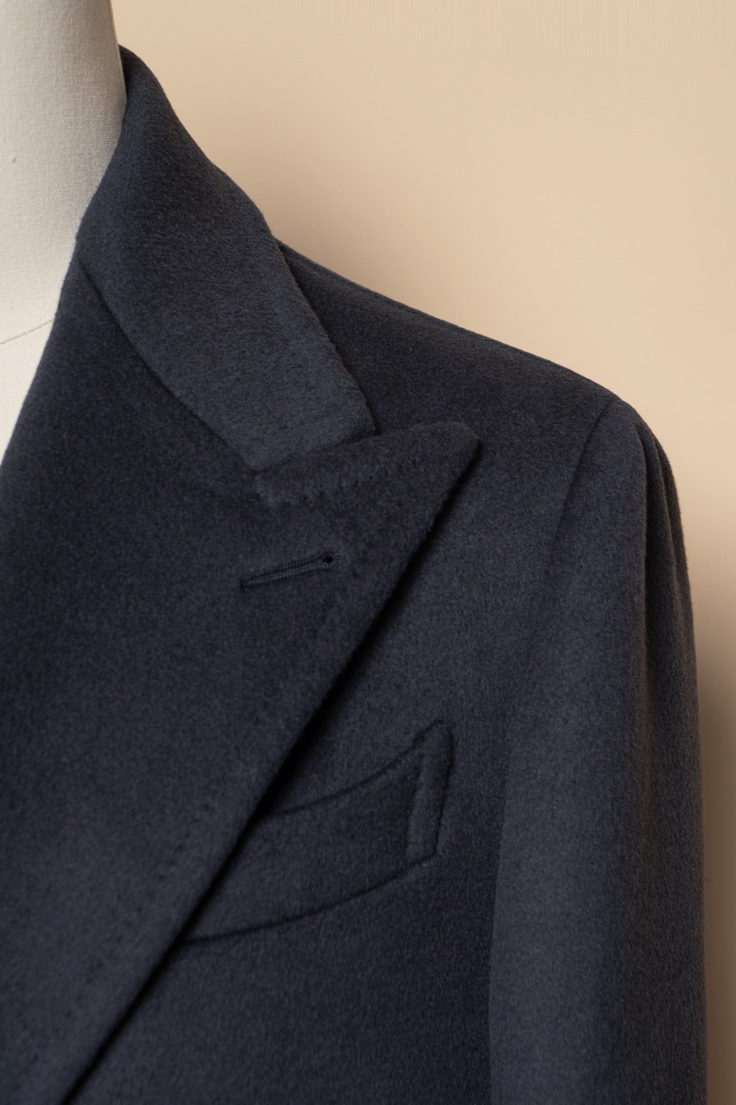 Greyish Blue Wool Polo Coat #858