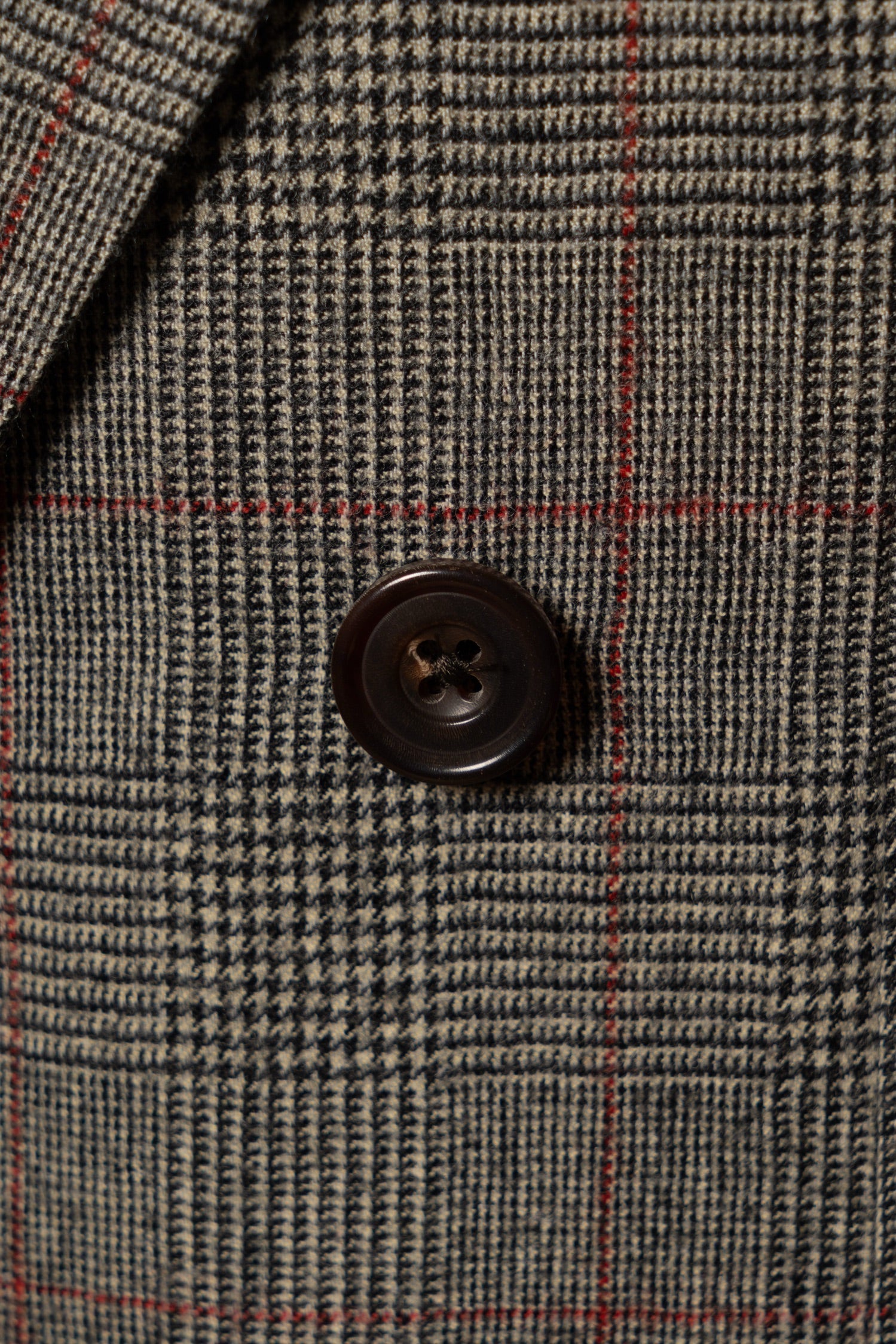 MTO Glen Check Red Overcheck Worsted Flannel Suit #634