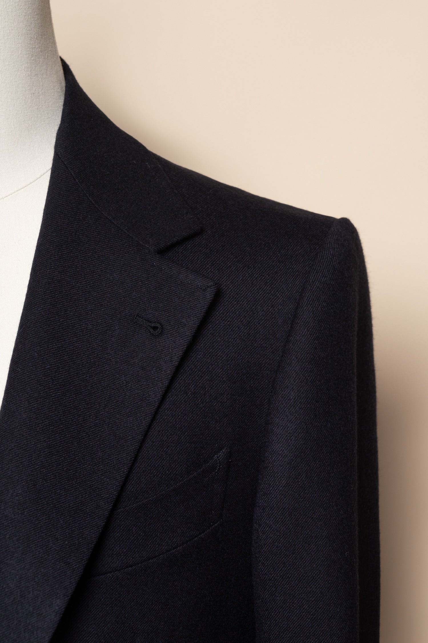 MTO Navy Twill 120s Worsted Flannel Suit #984