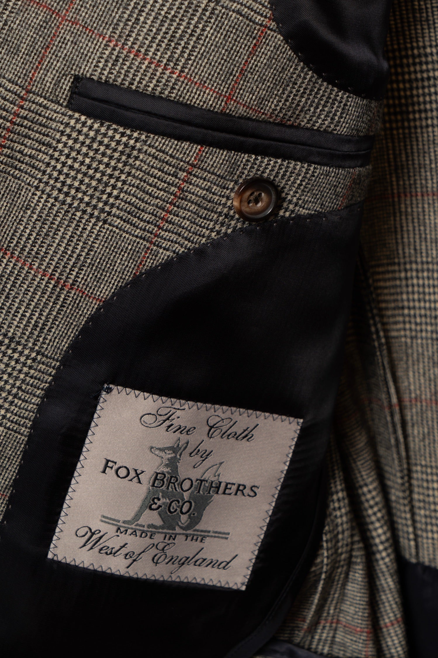 MTO Glen Check Red Overcheck Worsted Flannel Suit #634