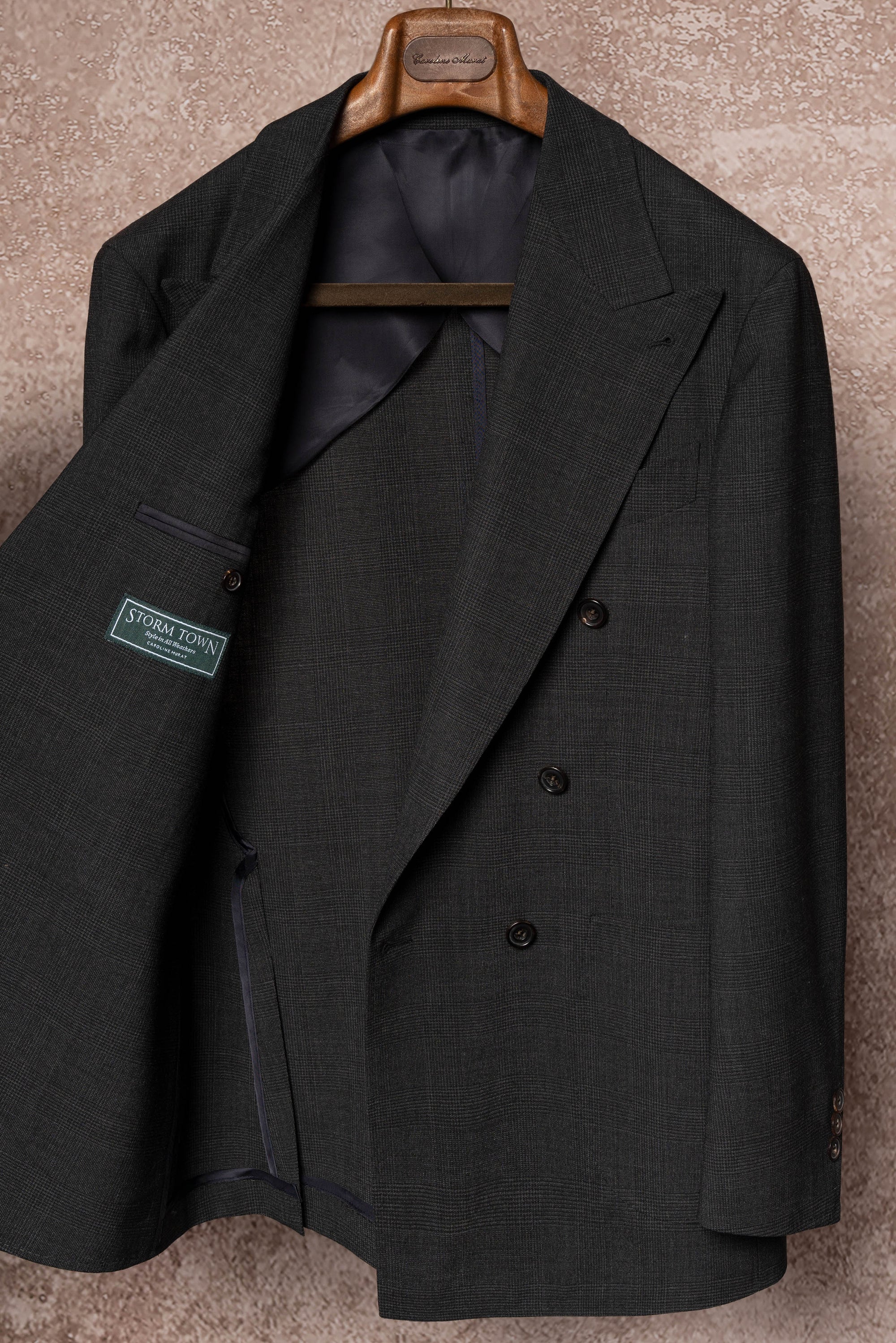 Charcoal Glen Check High Twist Suit #147