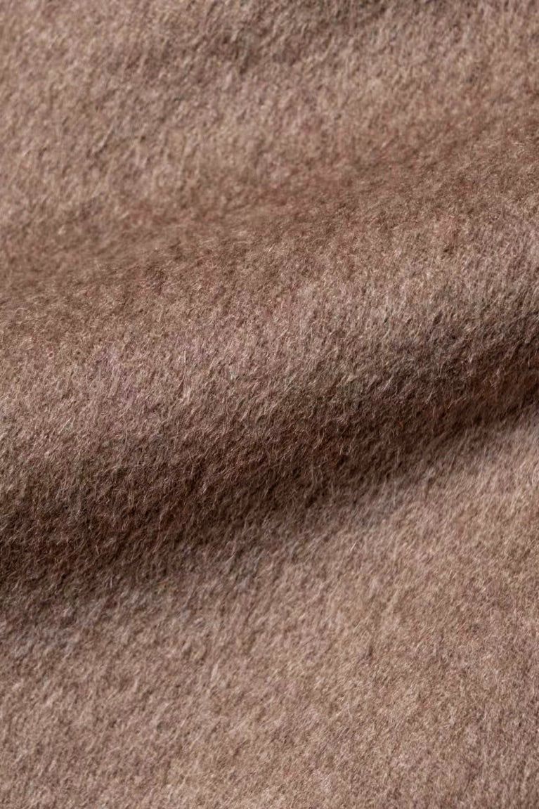 Light Brown Wool Polo Coat #854