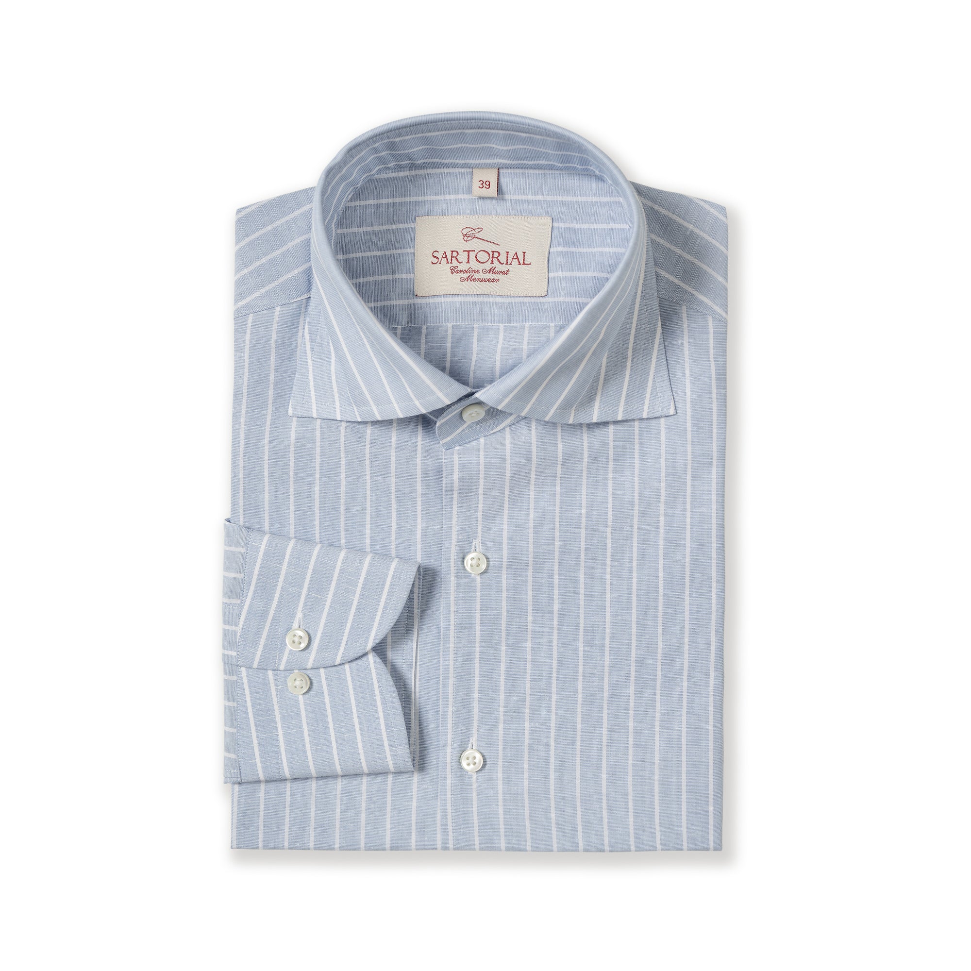 Pale Blue Stripe Blending Shirt