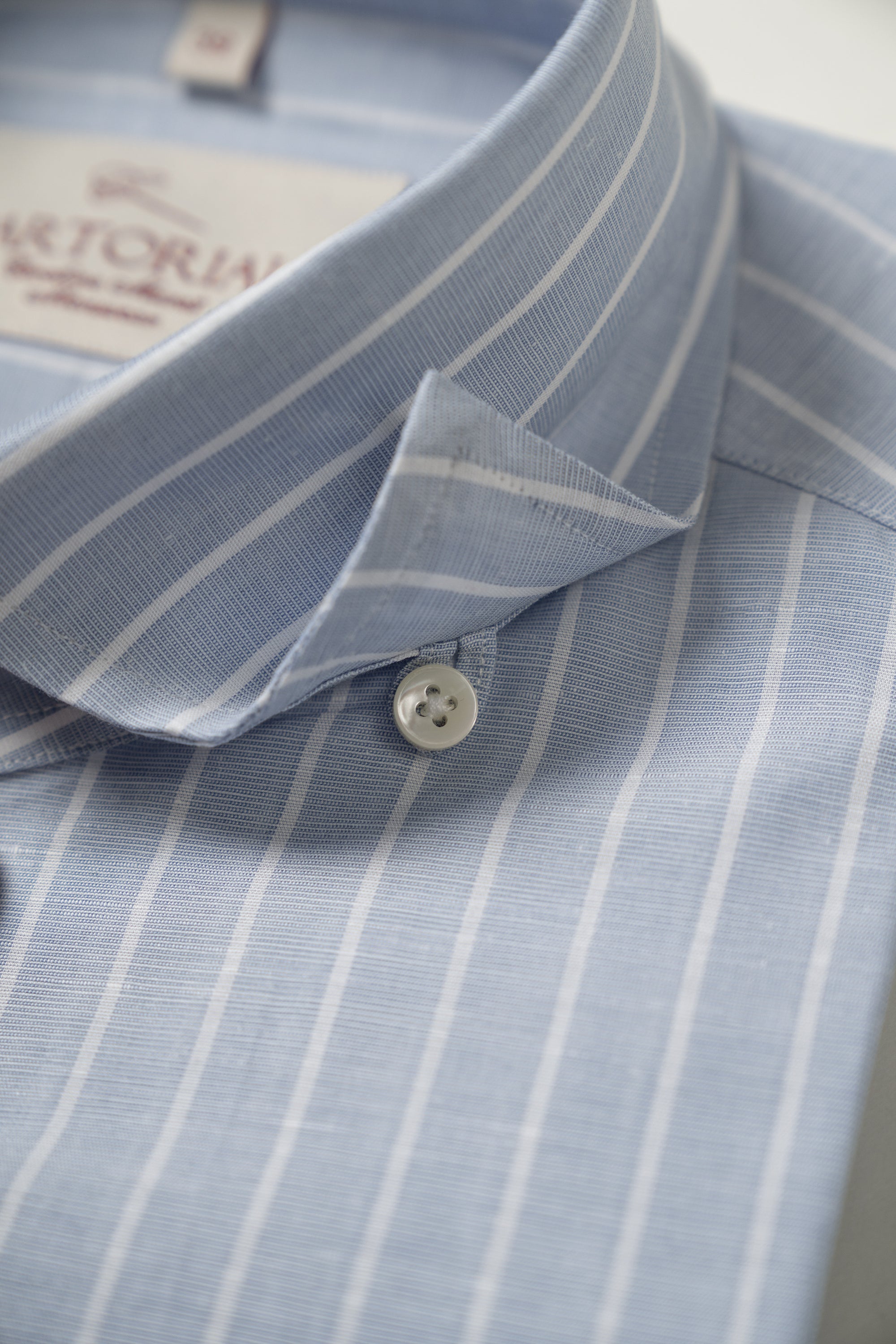 Pale Blue Stripe Blending Shirt
