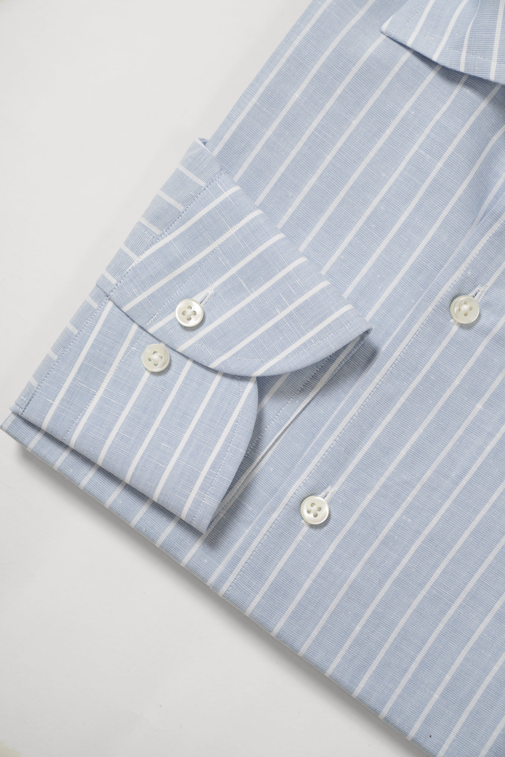 Pale Blue Stripe Blending Shirt