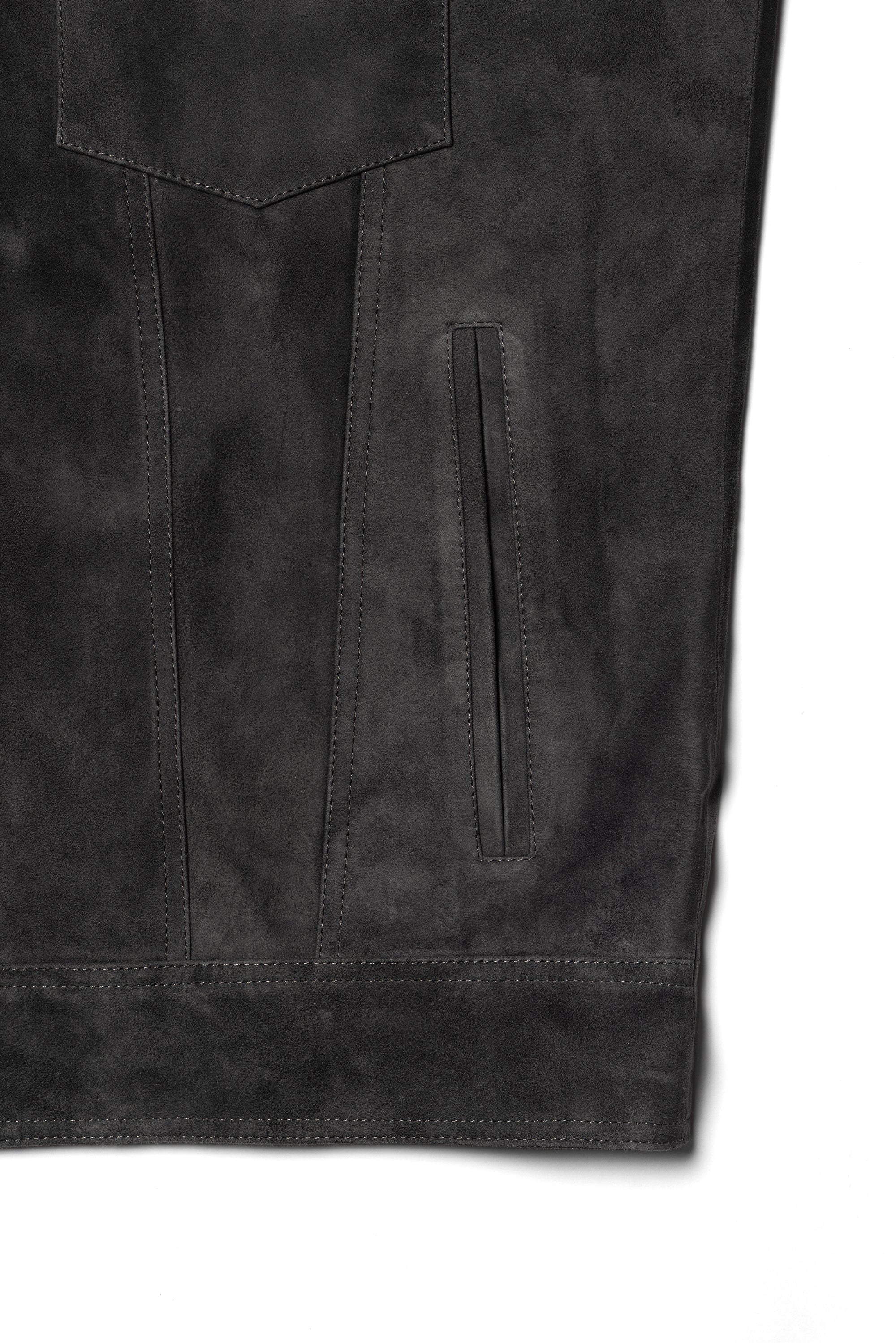Basalt Sheepskin Suede Blouson Jacket