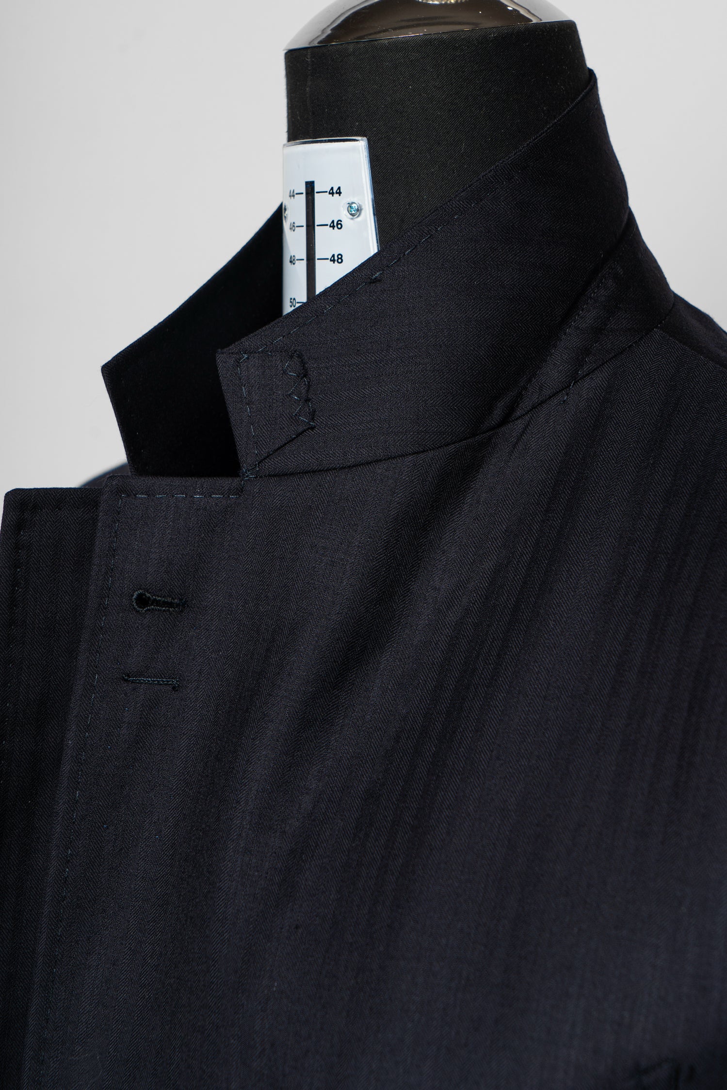 MTO Navy Herringbone 17 Micron 130s Suit #399