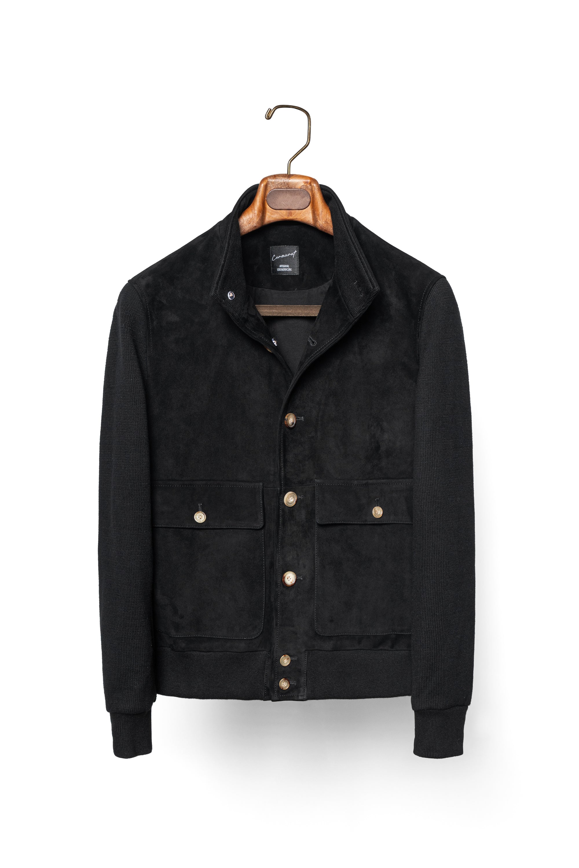 Black Sheepskin Cotton Blending A1 Jacket