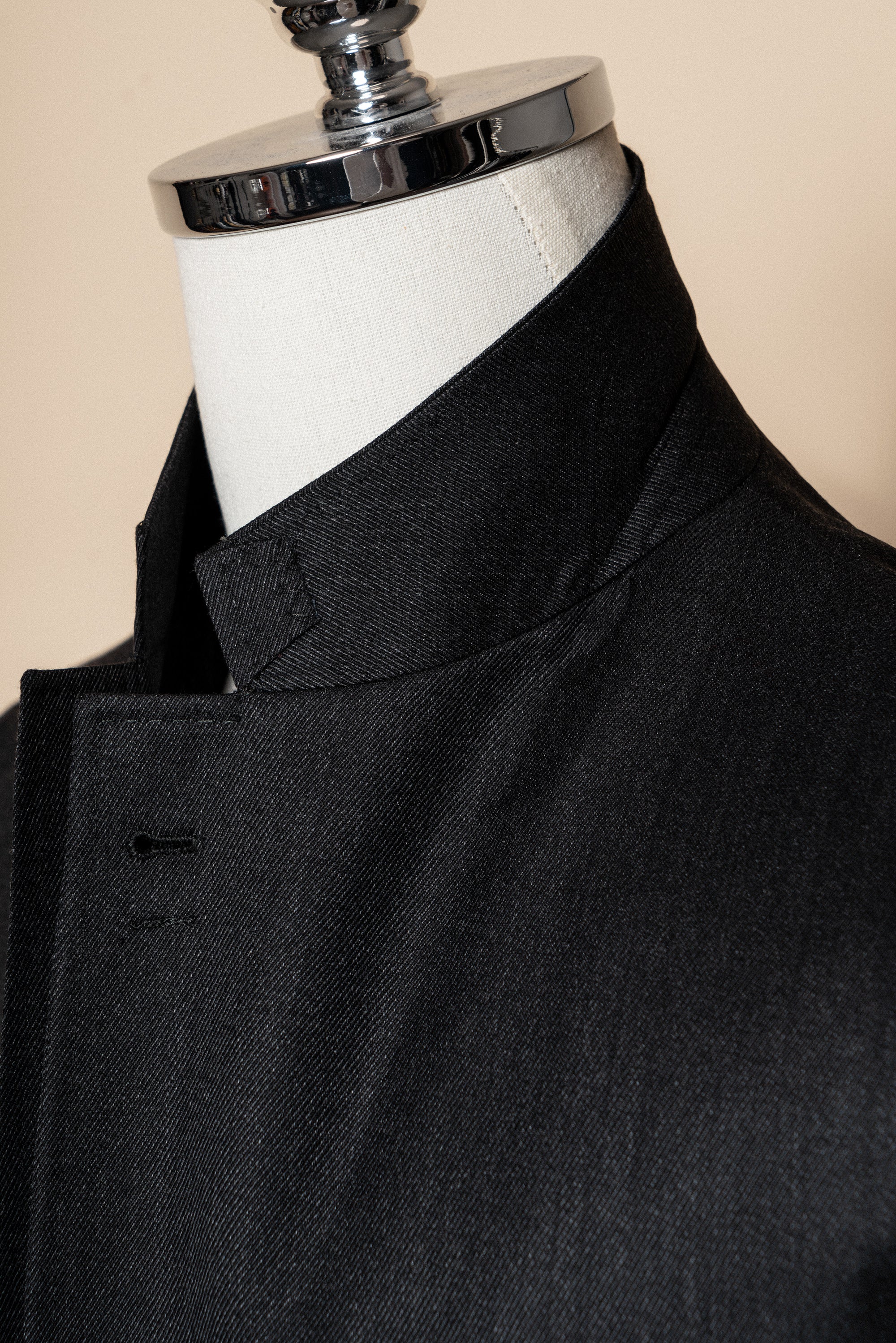 MTO Charcoal Twill 130s Wool Suit #422