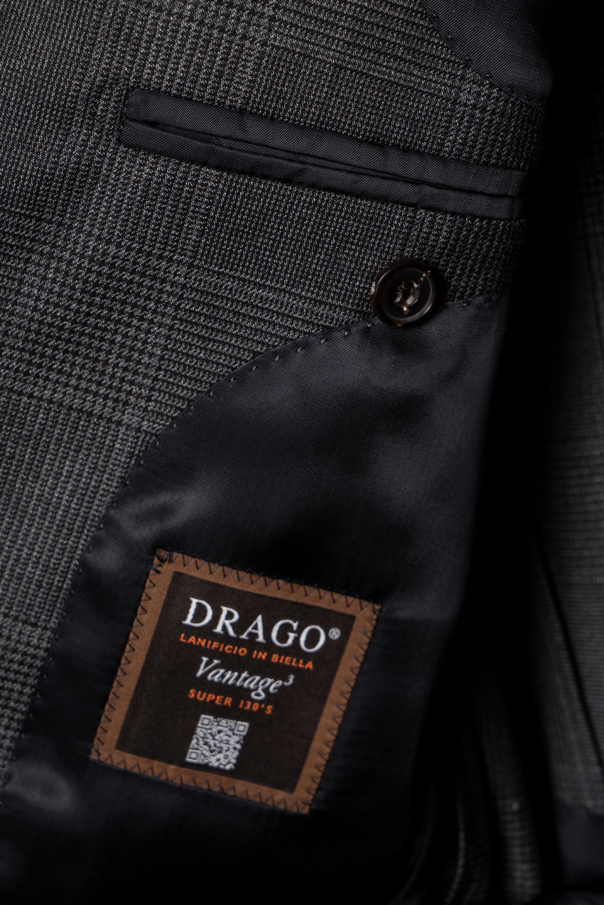 MTO Dark Grey Glen Check 130s Wool Suit #420