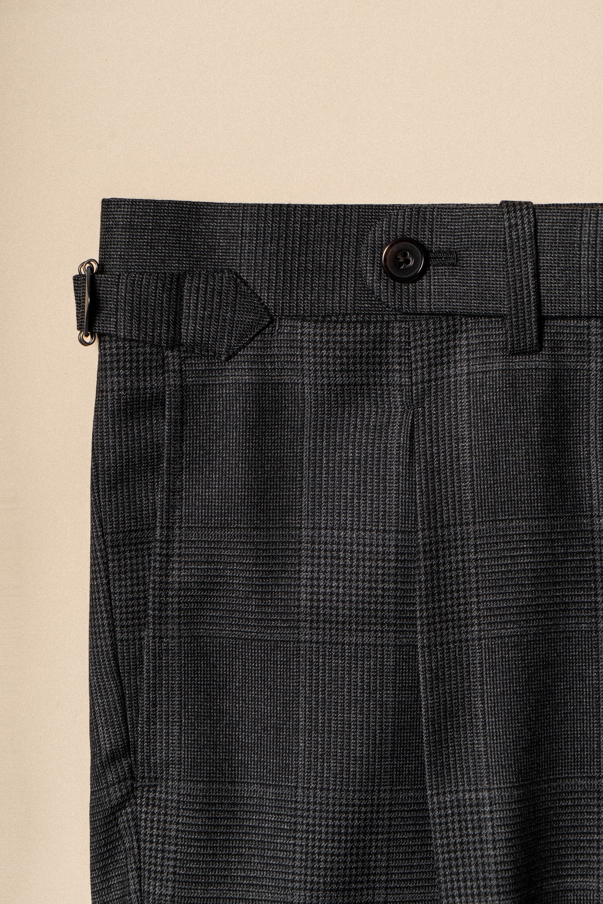 MTO Dark Grey Glen Check 130s Wool Suit #420