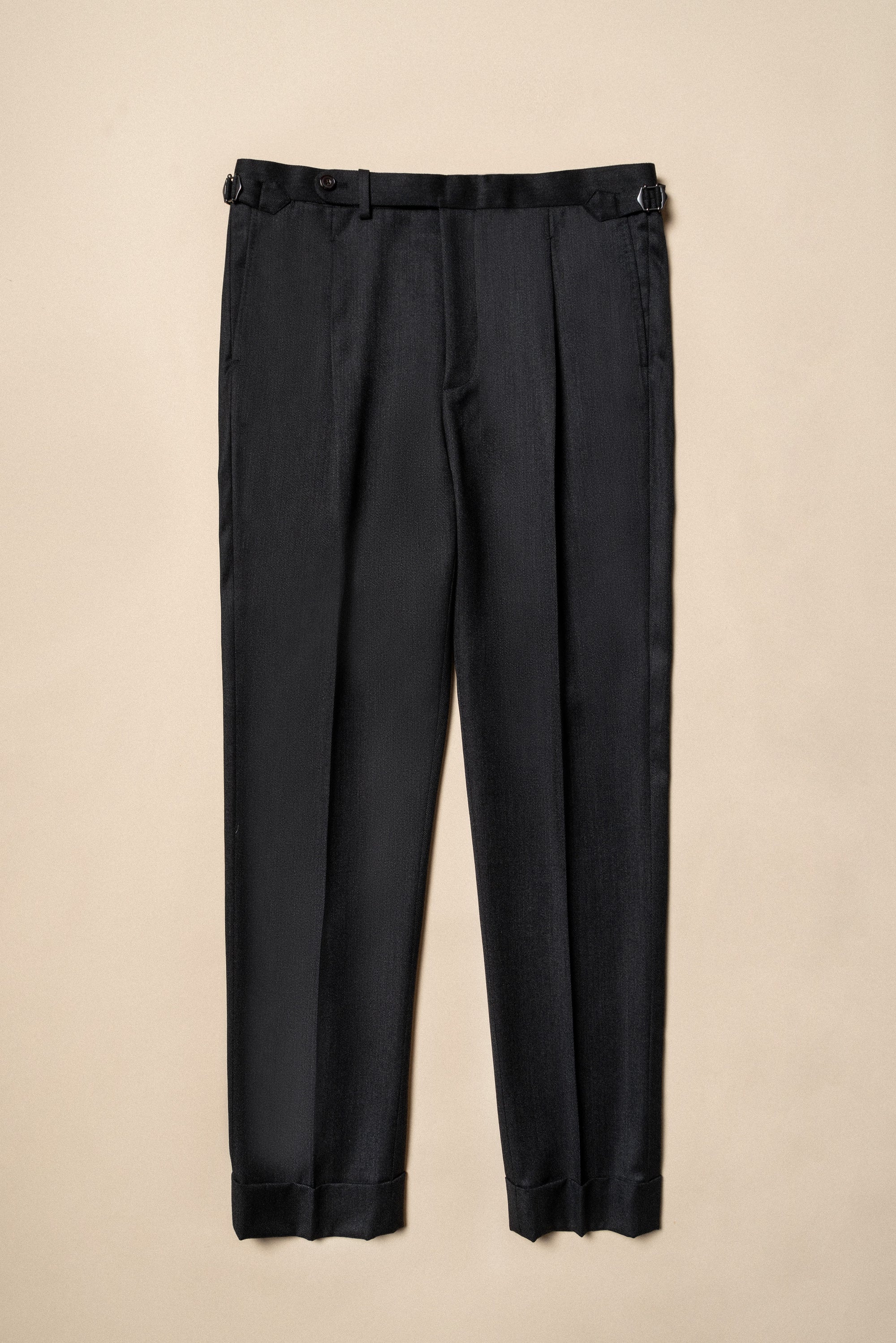 MTO Charcoal Twill 130s Wool Suit #422