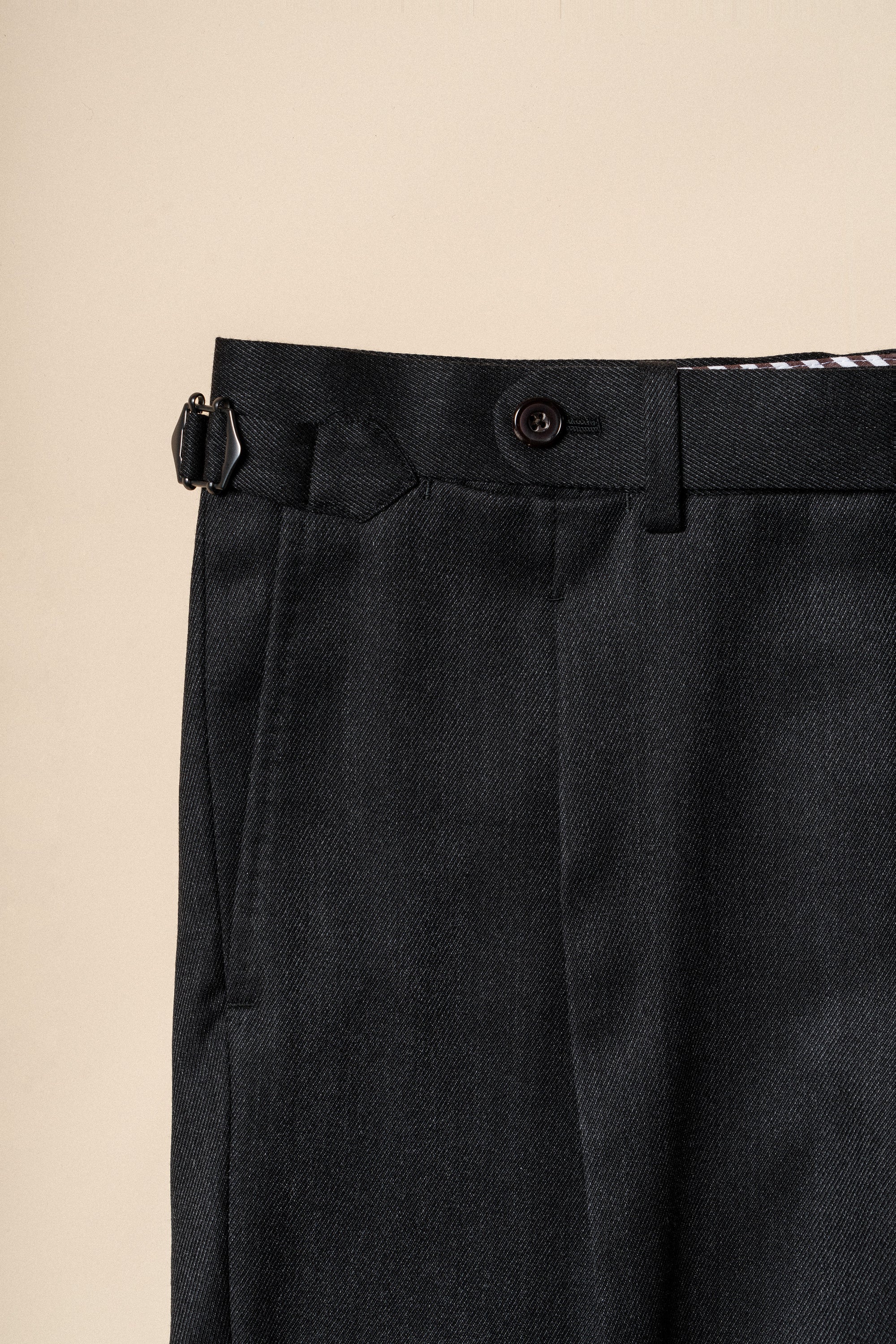 MTO Charcoal Twill 130s Wool Suit #422