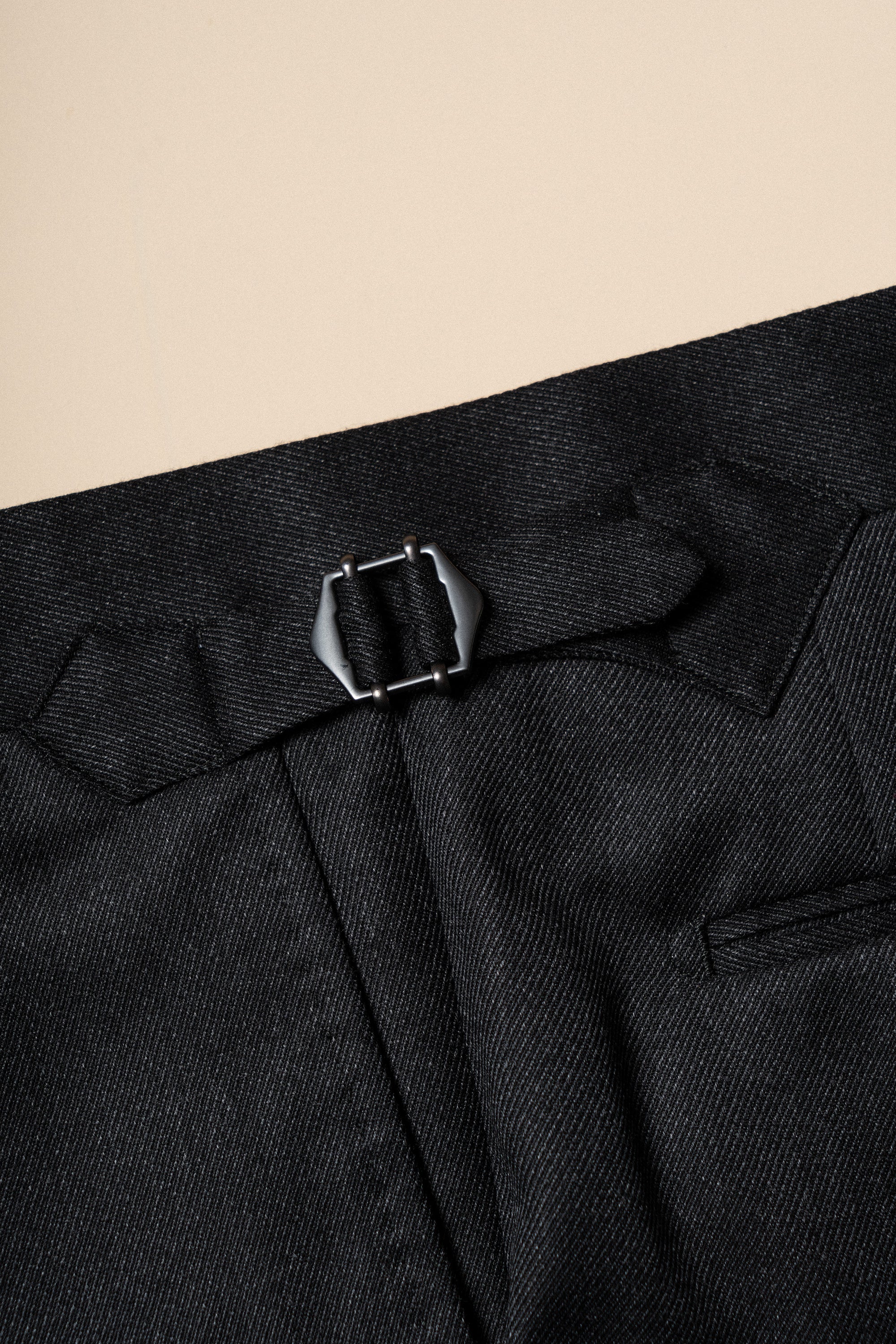 MTO Charcoal Twill 130s Wool Suit #422