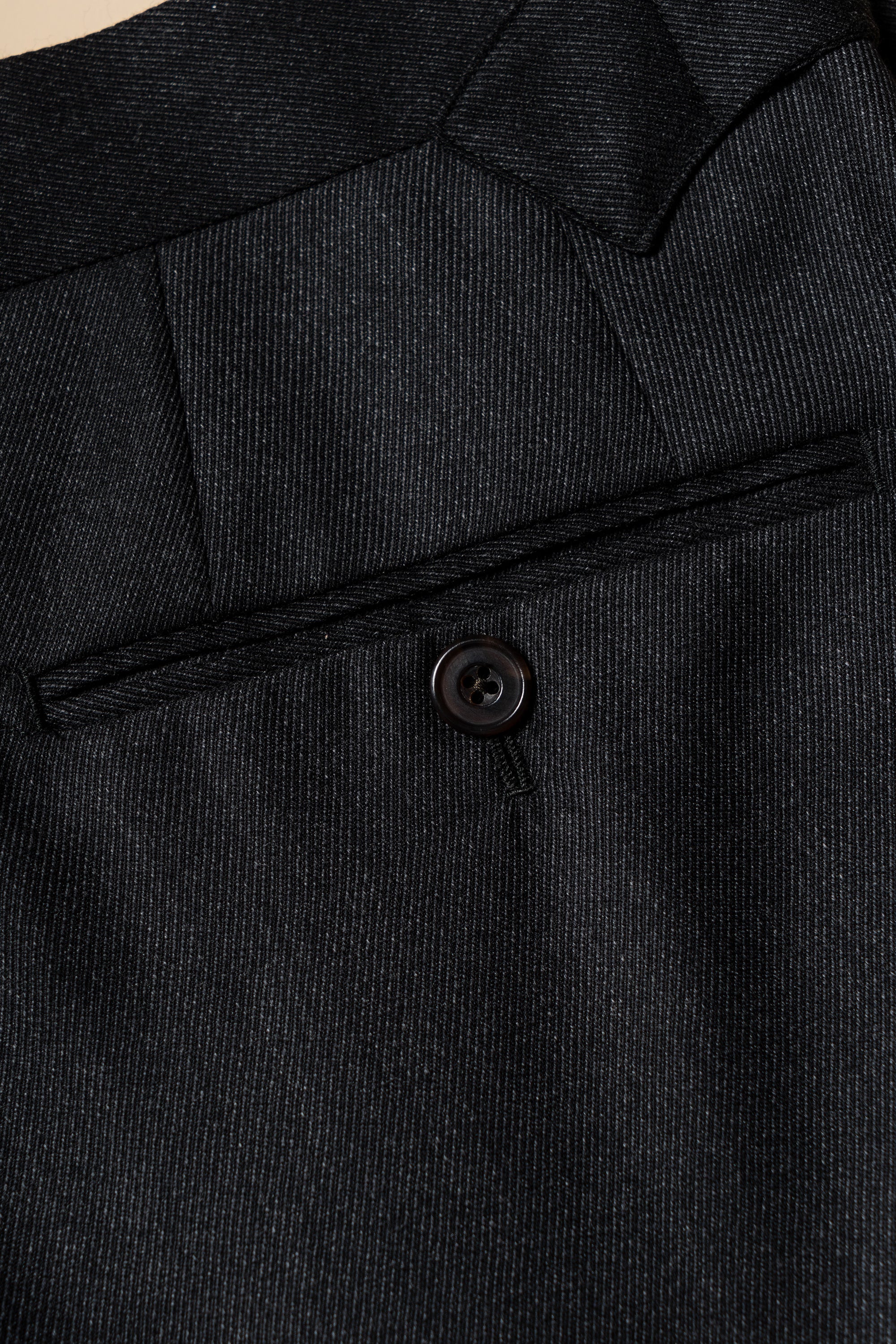 MTO Charcoal Twill 130s Wool Suit #422