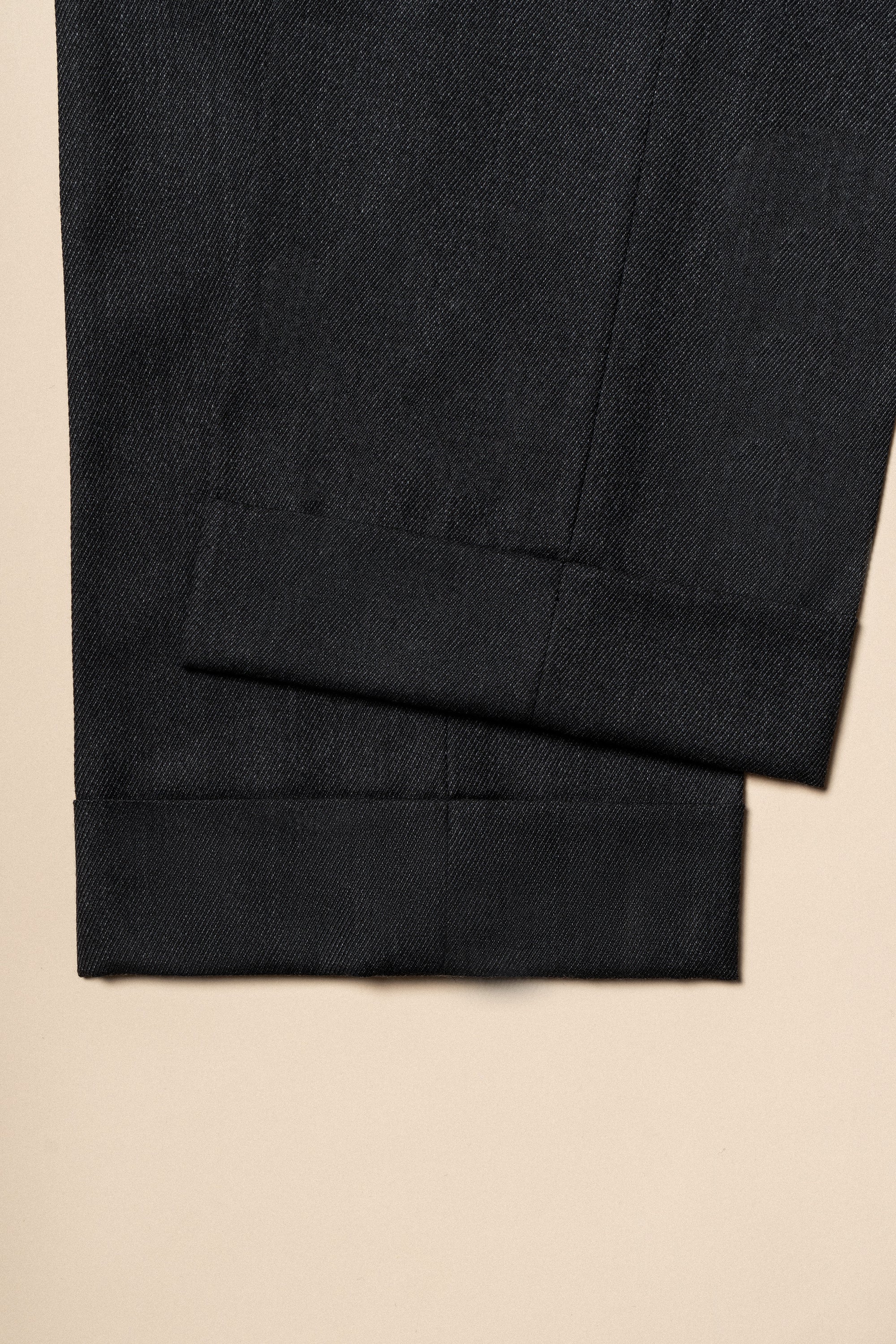 MTO Charcoal Twill 130s Wool Suit #422