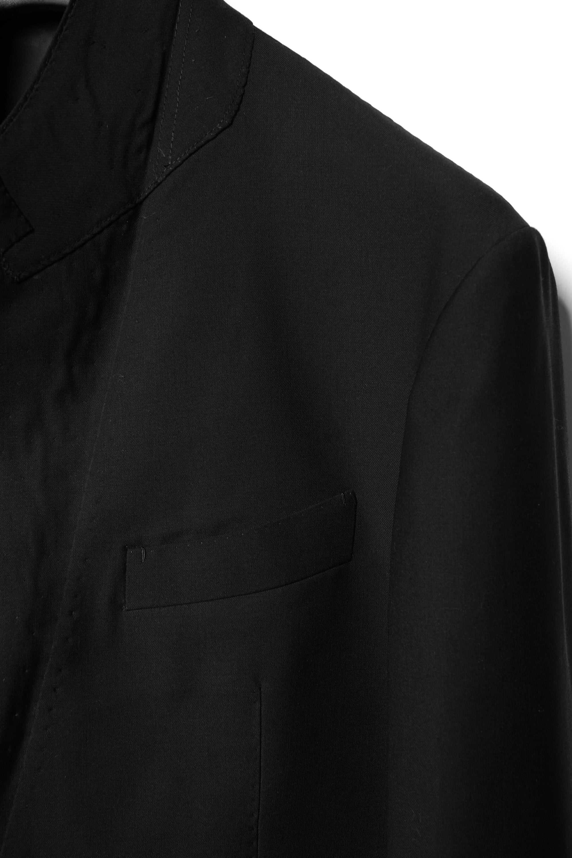 Black Wool Barathea Peak Lapel Single Breasted Dinner Suit #219