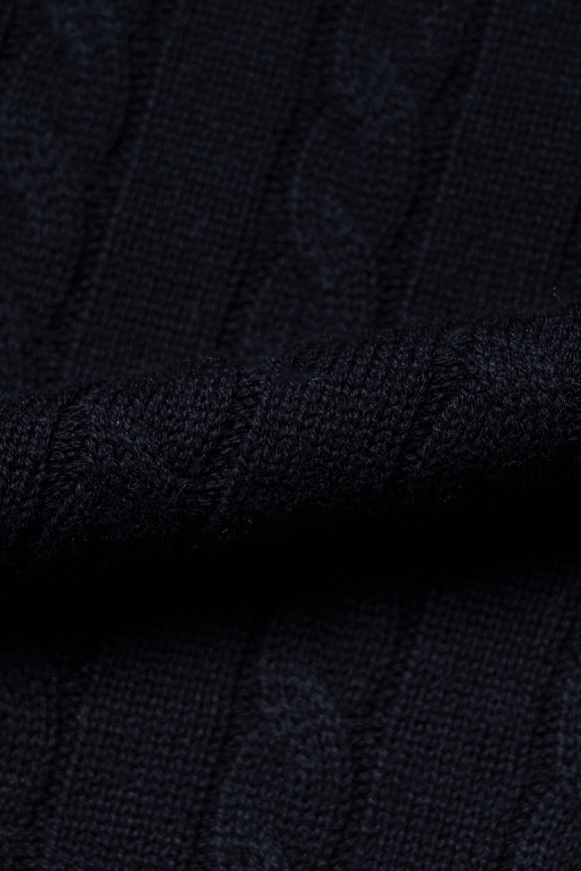 Navy / Ginger / Beige Crew Neck Cable Knit Jumper