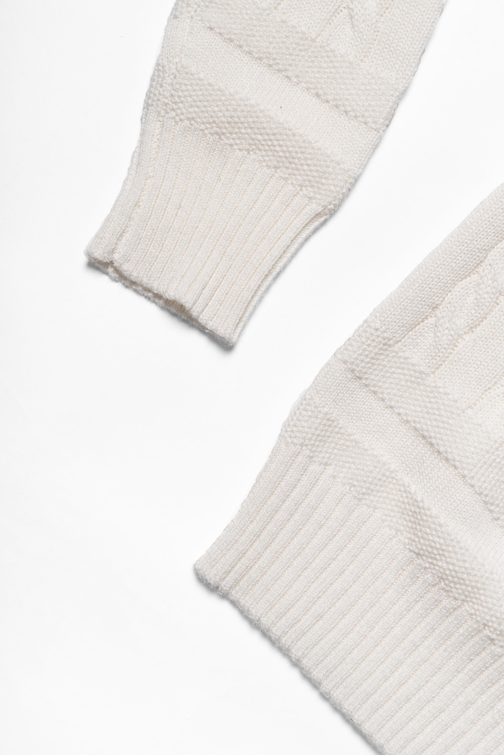Navy / Ginger / Beige Crew Neck Cable Knit Jumper