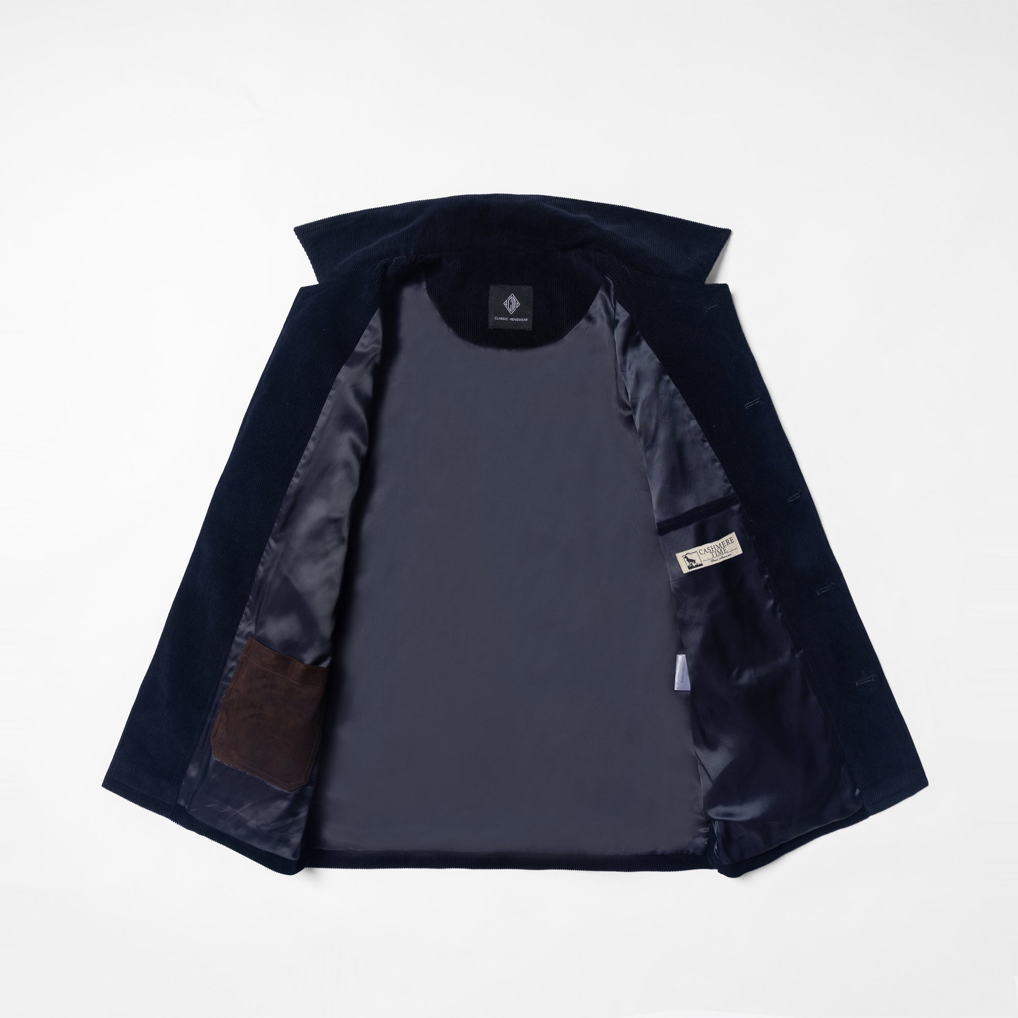 Navy Corduroy Cotton Wool Chore Jacket