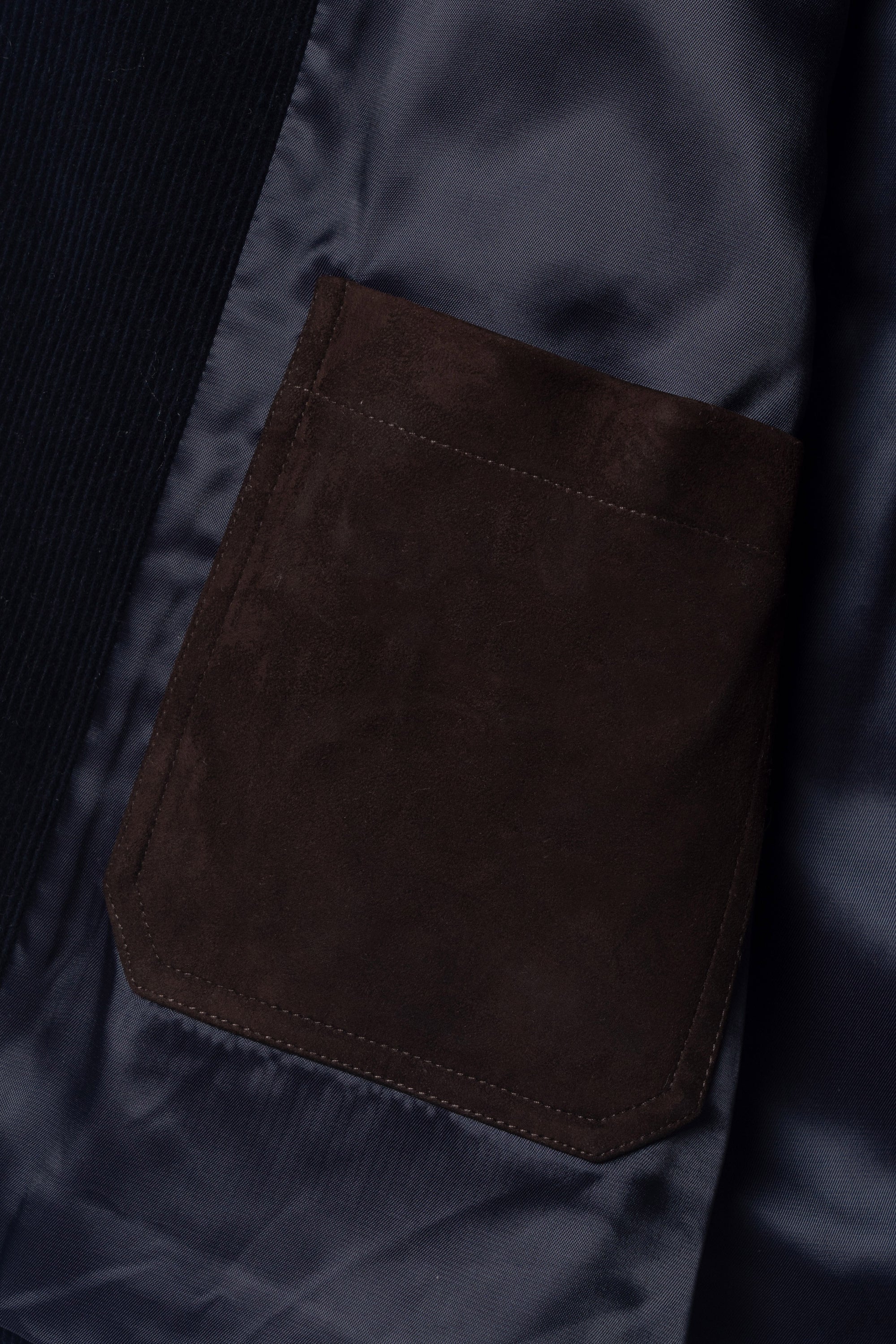 Navy Corduroy Cotton Wool Chore Jacket