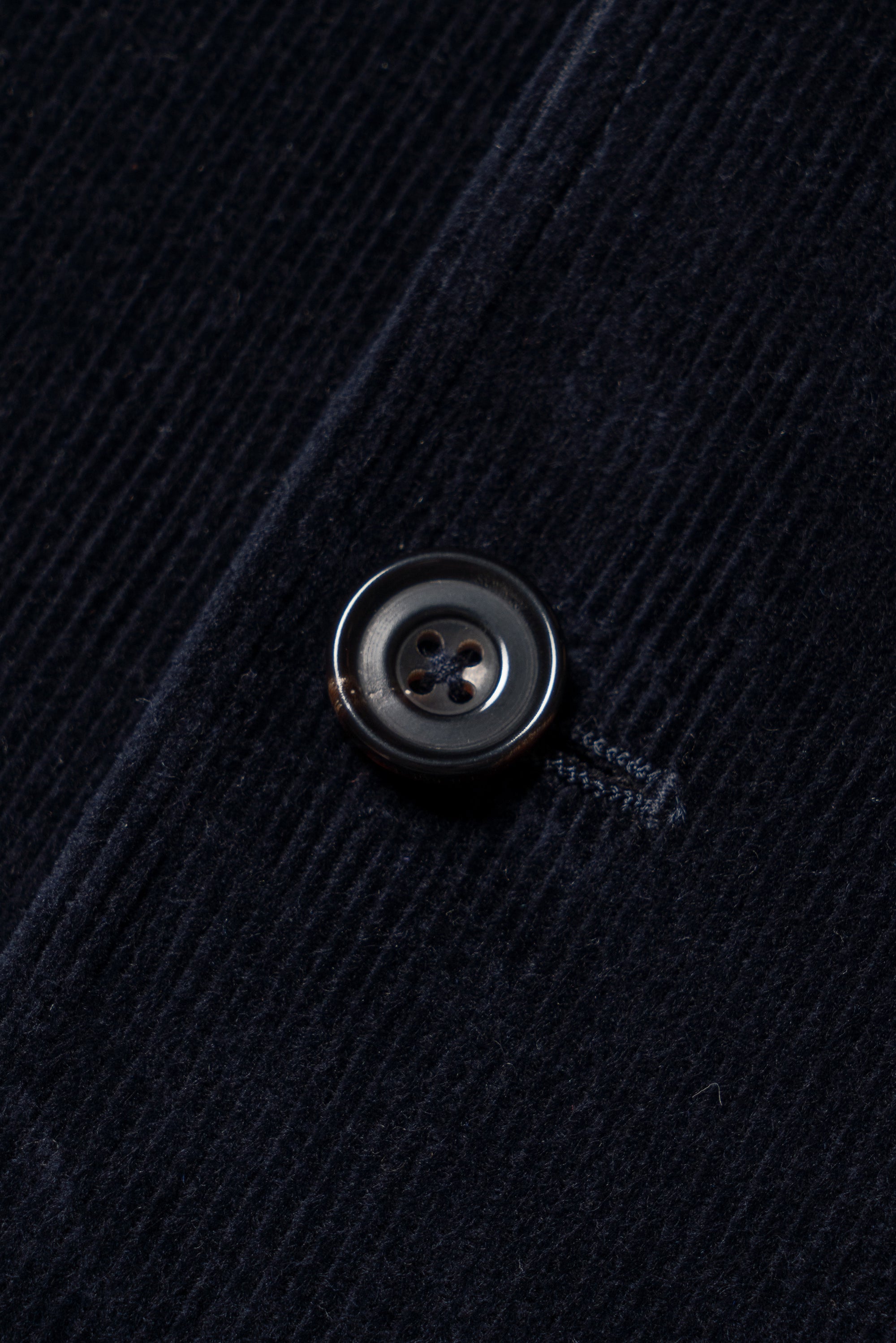 Navy Corduroy Cotton Wool Chore Jacket