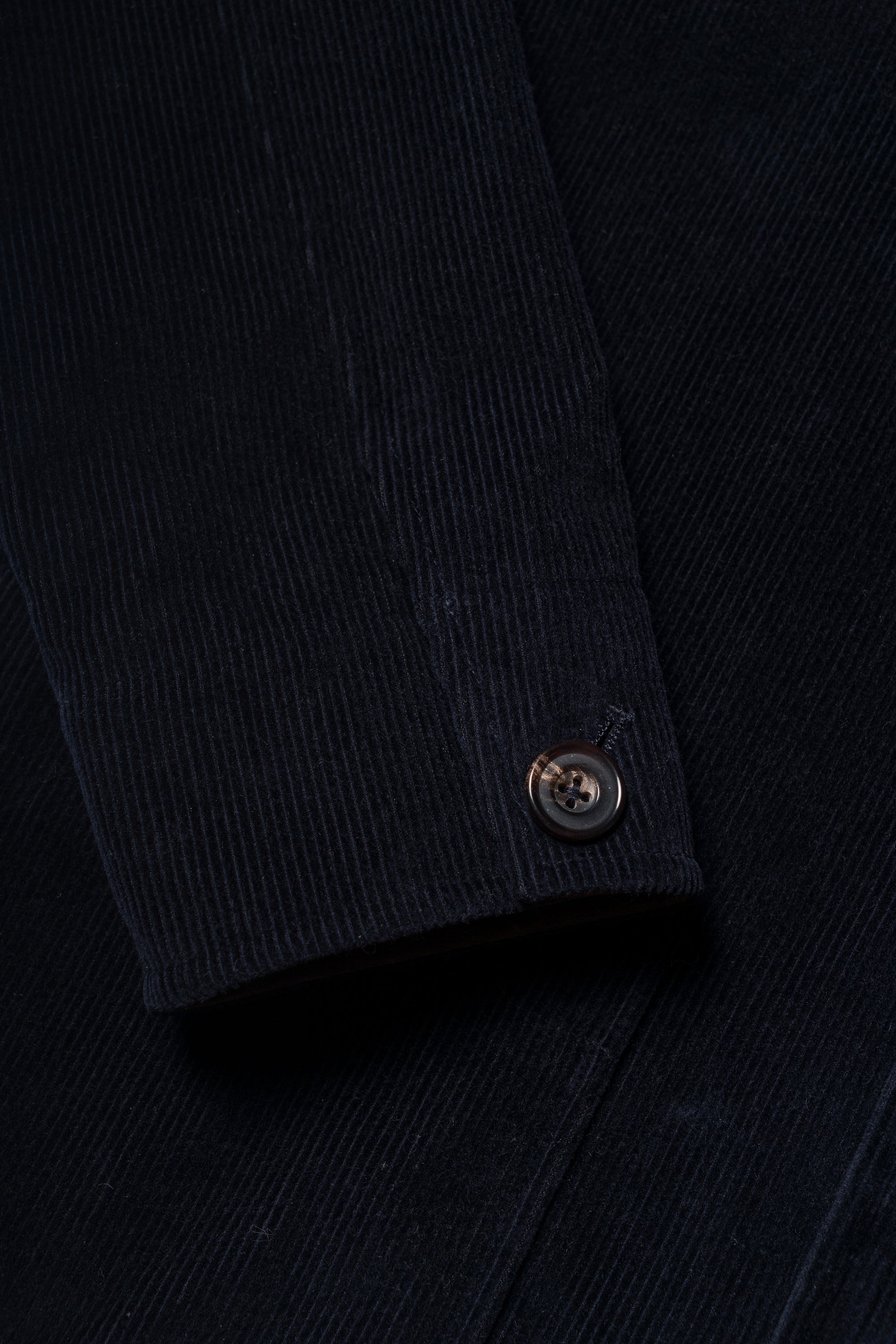 Navy Corduroy Cotton Wool Chore Jacket