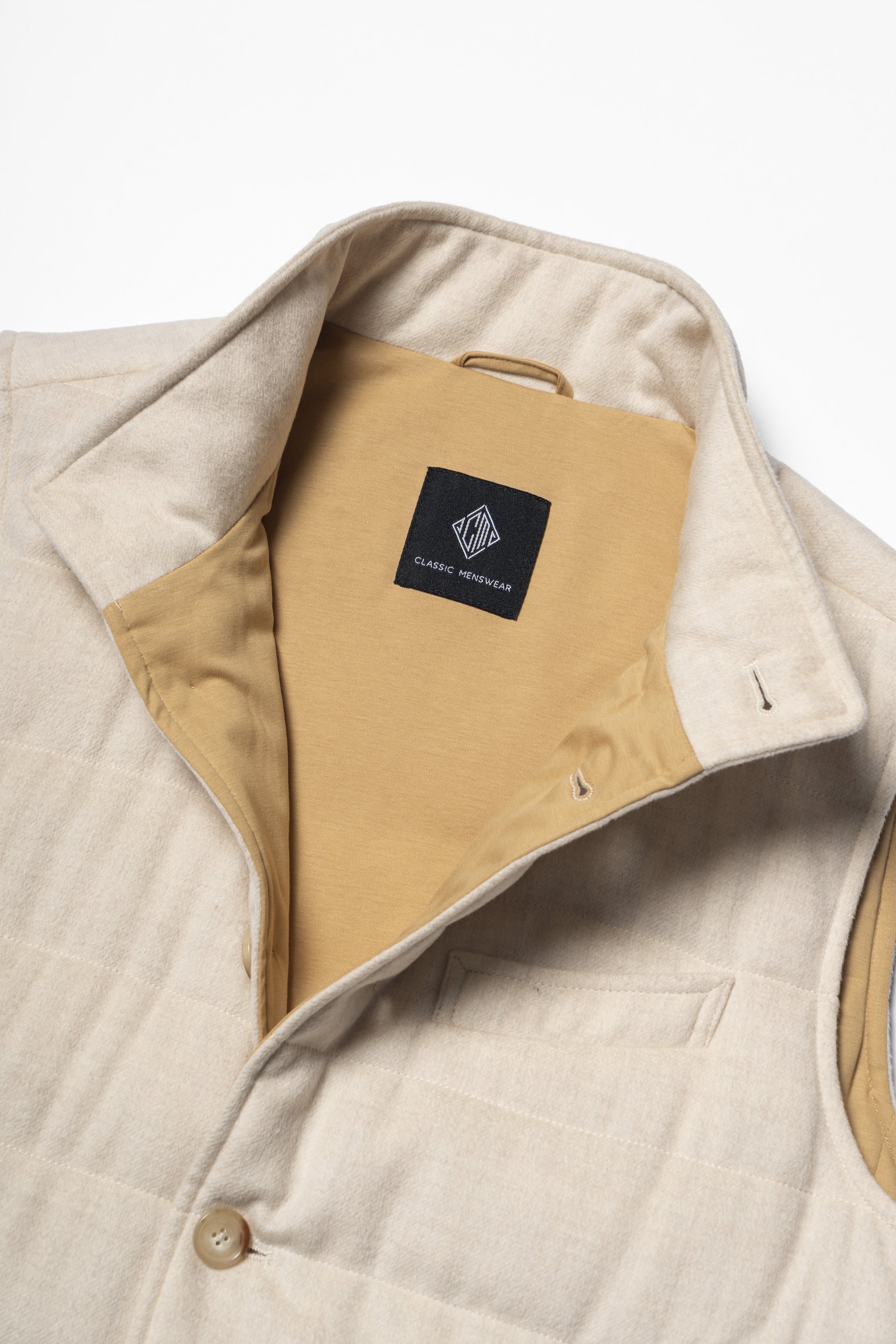 Cream Wool Silk Gilet #160