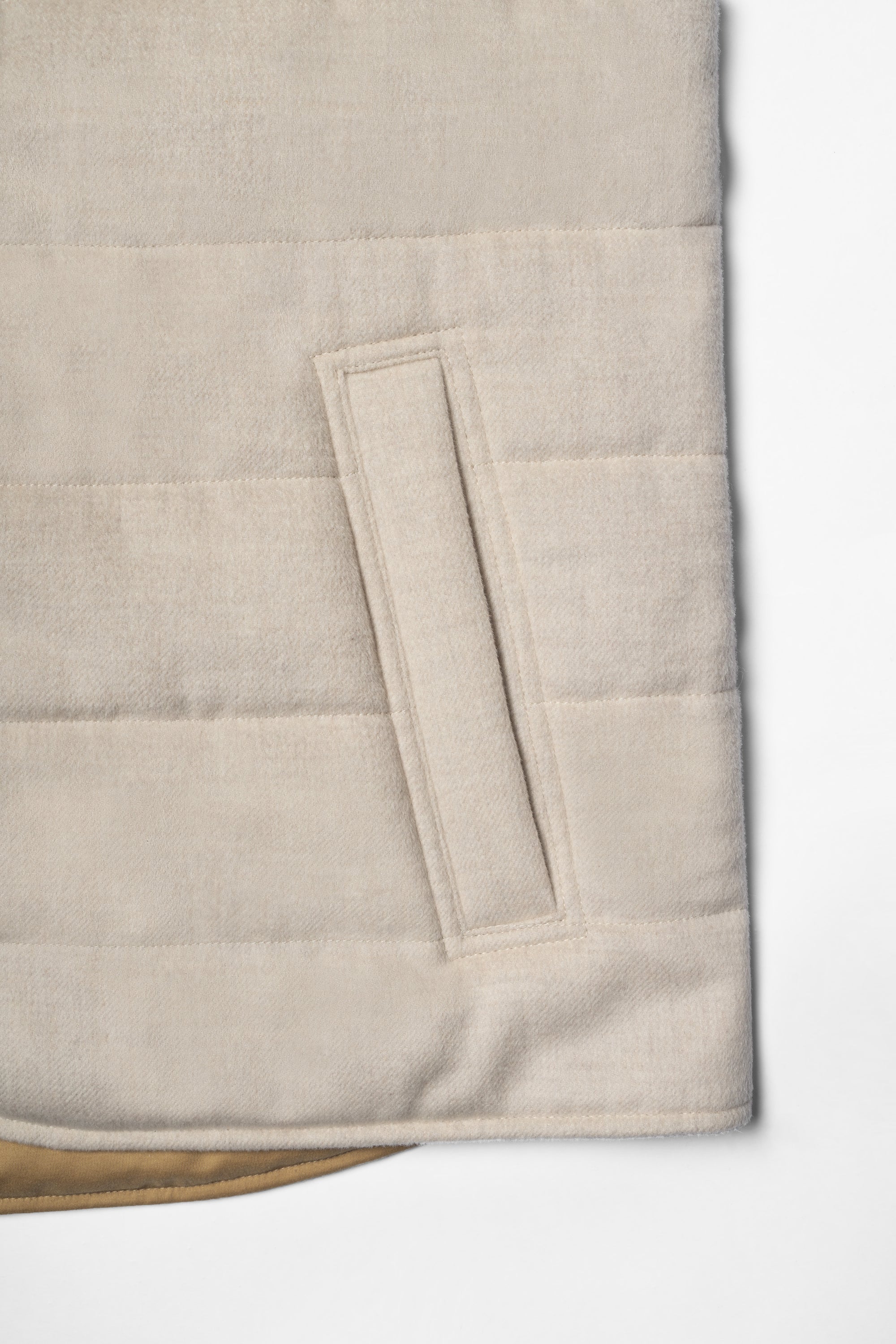 Cream Wool Silk Gilet #160