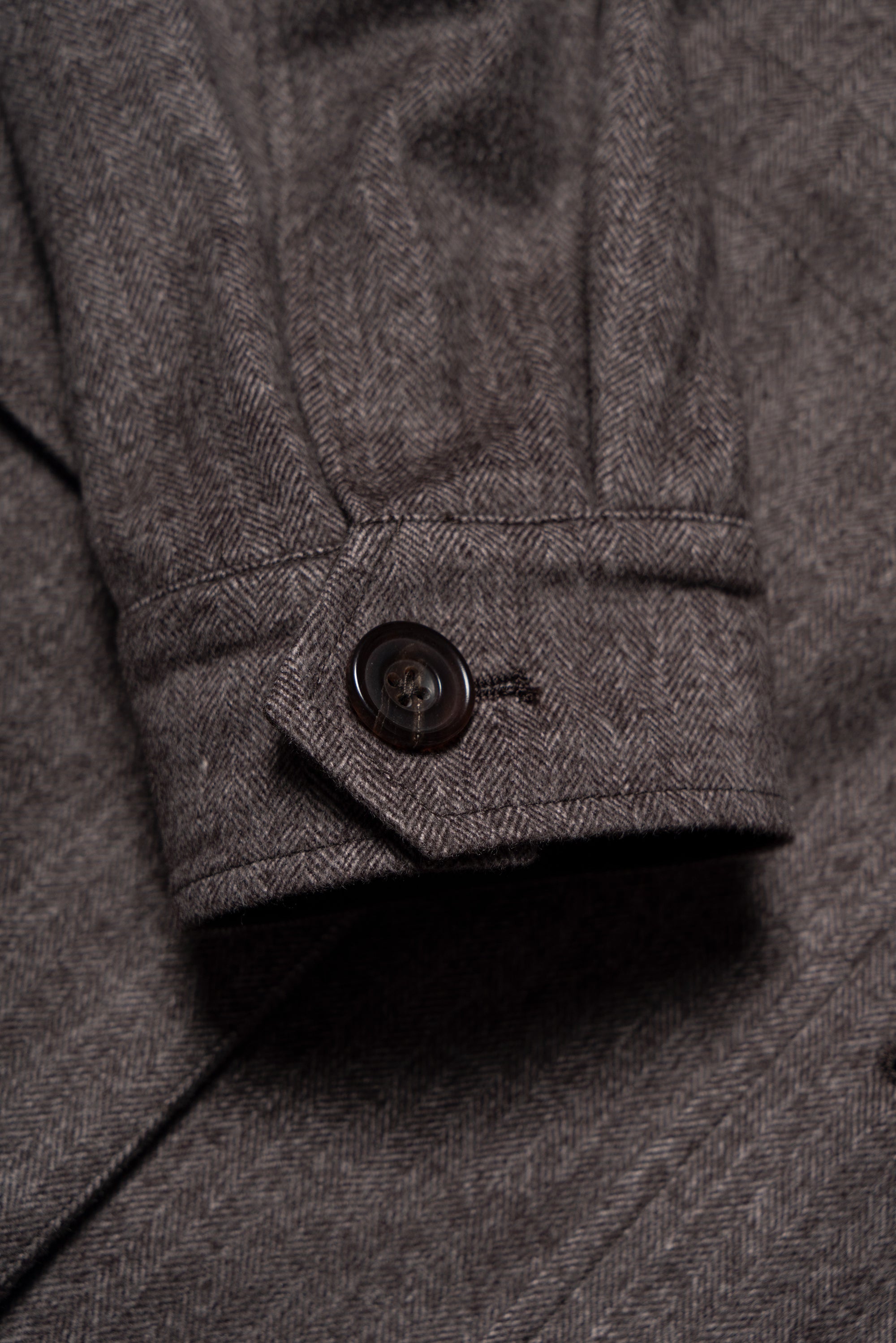 Taupe Herringbone Silk Wool Teba Jacket #221