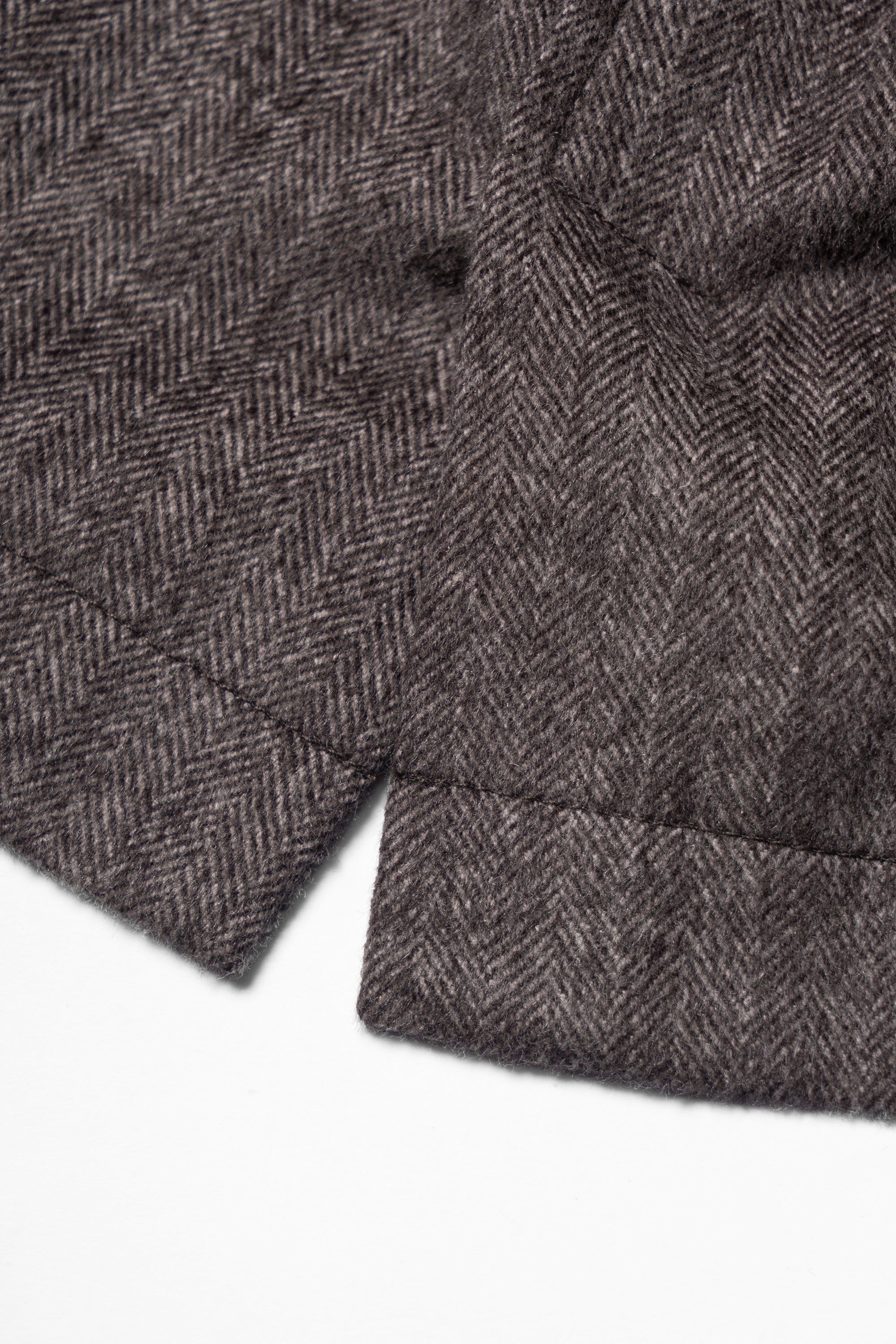 Taupe Herringbone Silk Wool Teba Jacket #221