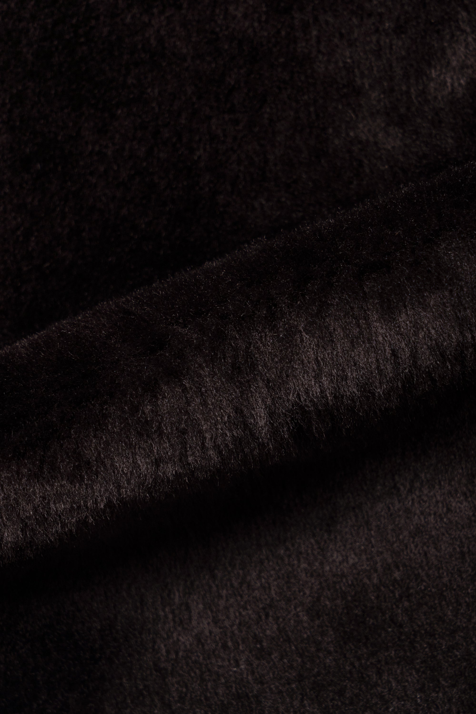 Dark Brown Lambskin Shearling Peacoat