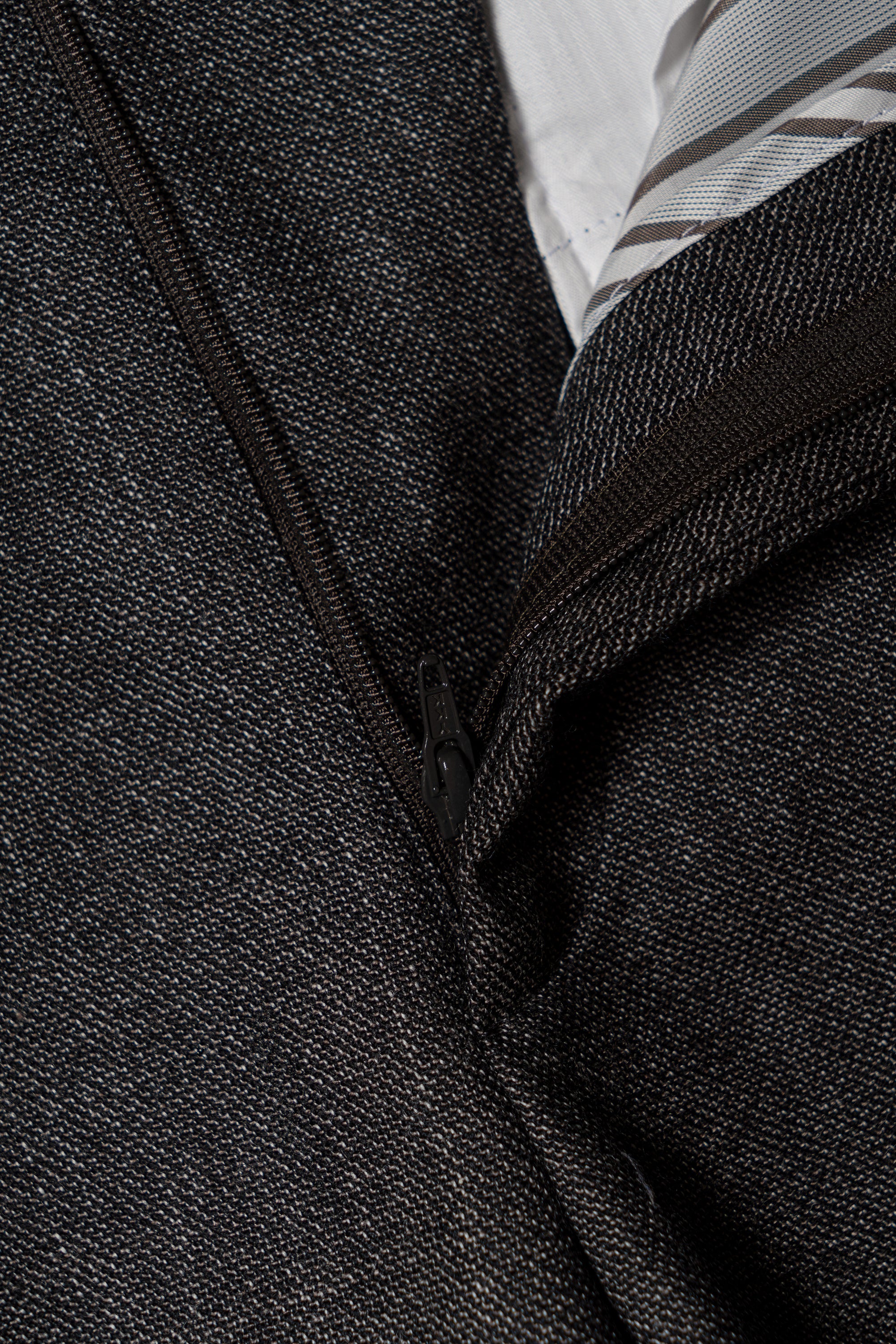 MTO Taupe Sharkskin Wool Suit #391