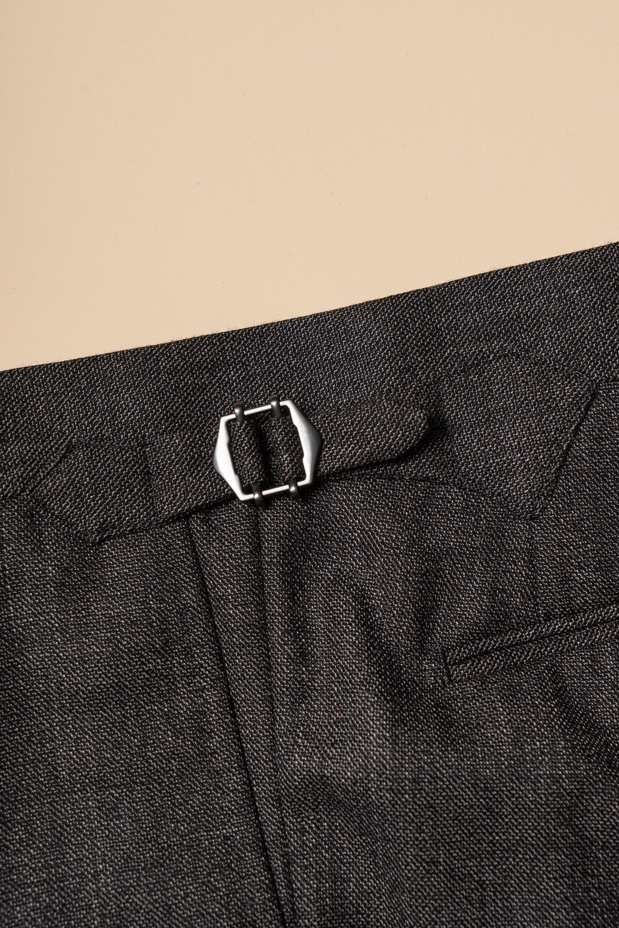 MTO Taupe Sharkskin Wool Suit #391