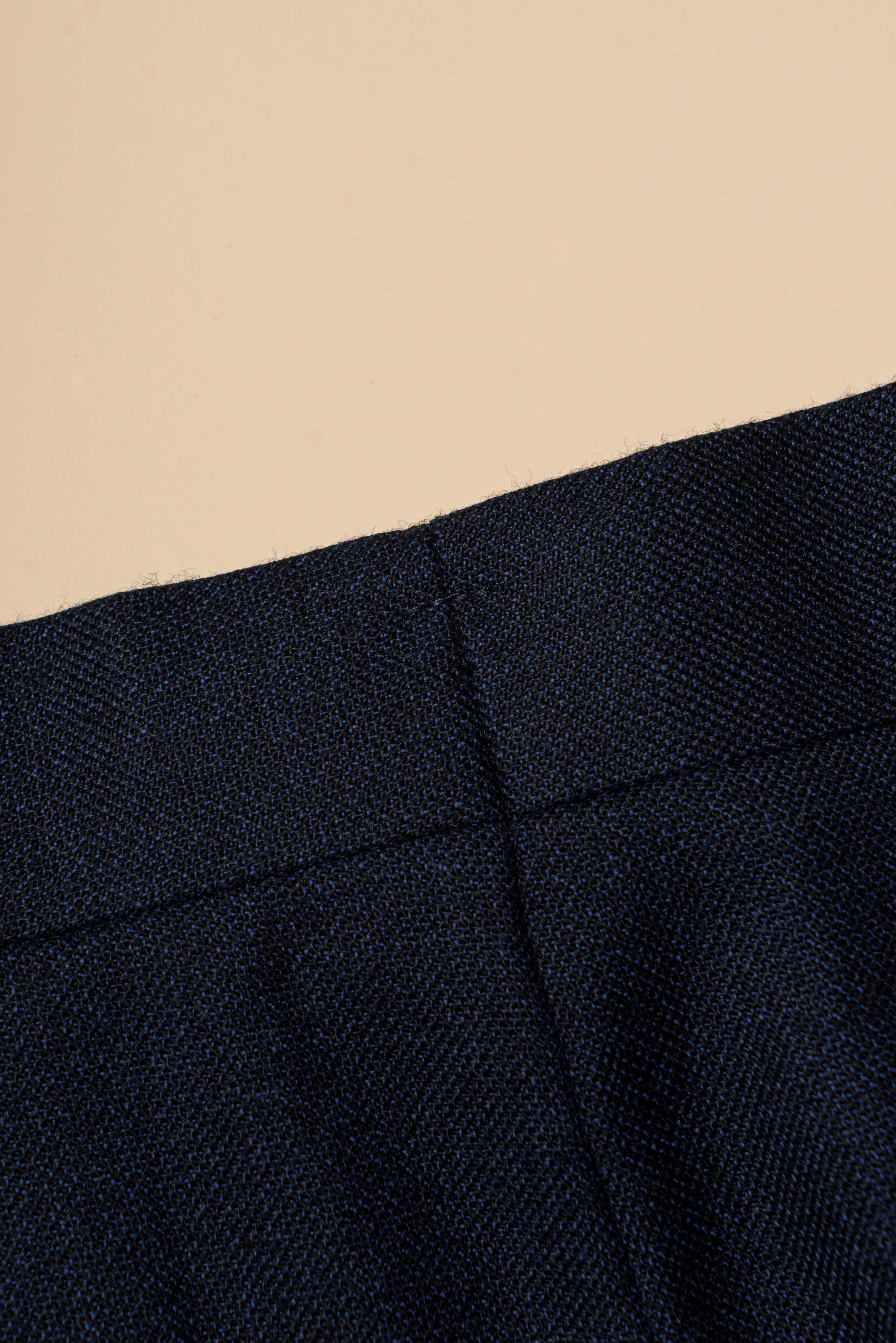 MTO Navy Sharkskin Wool Suit #389