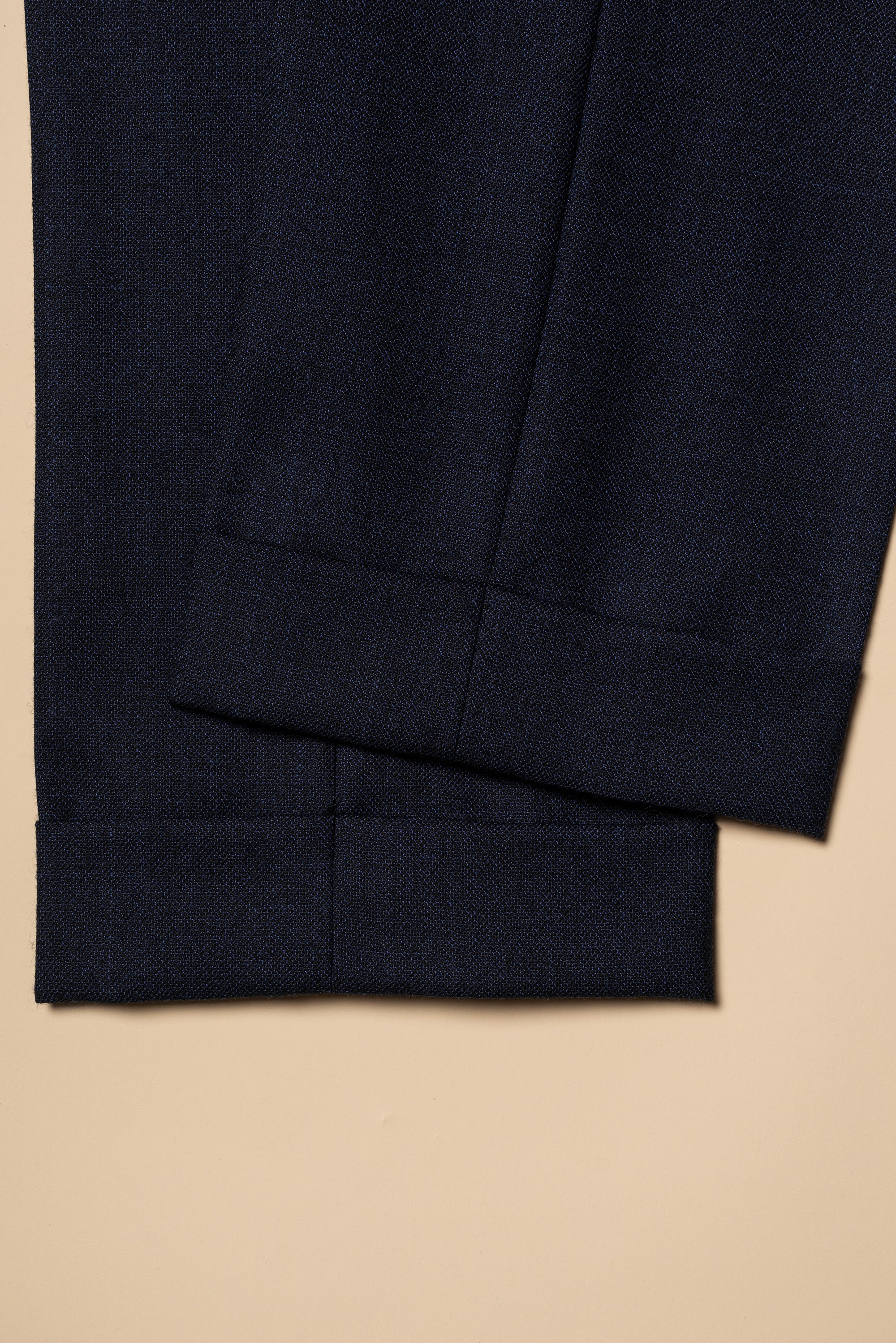 MTO Navy Sharkskin Wool Suit #389