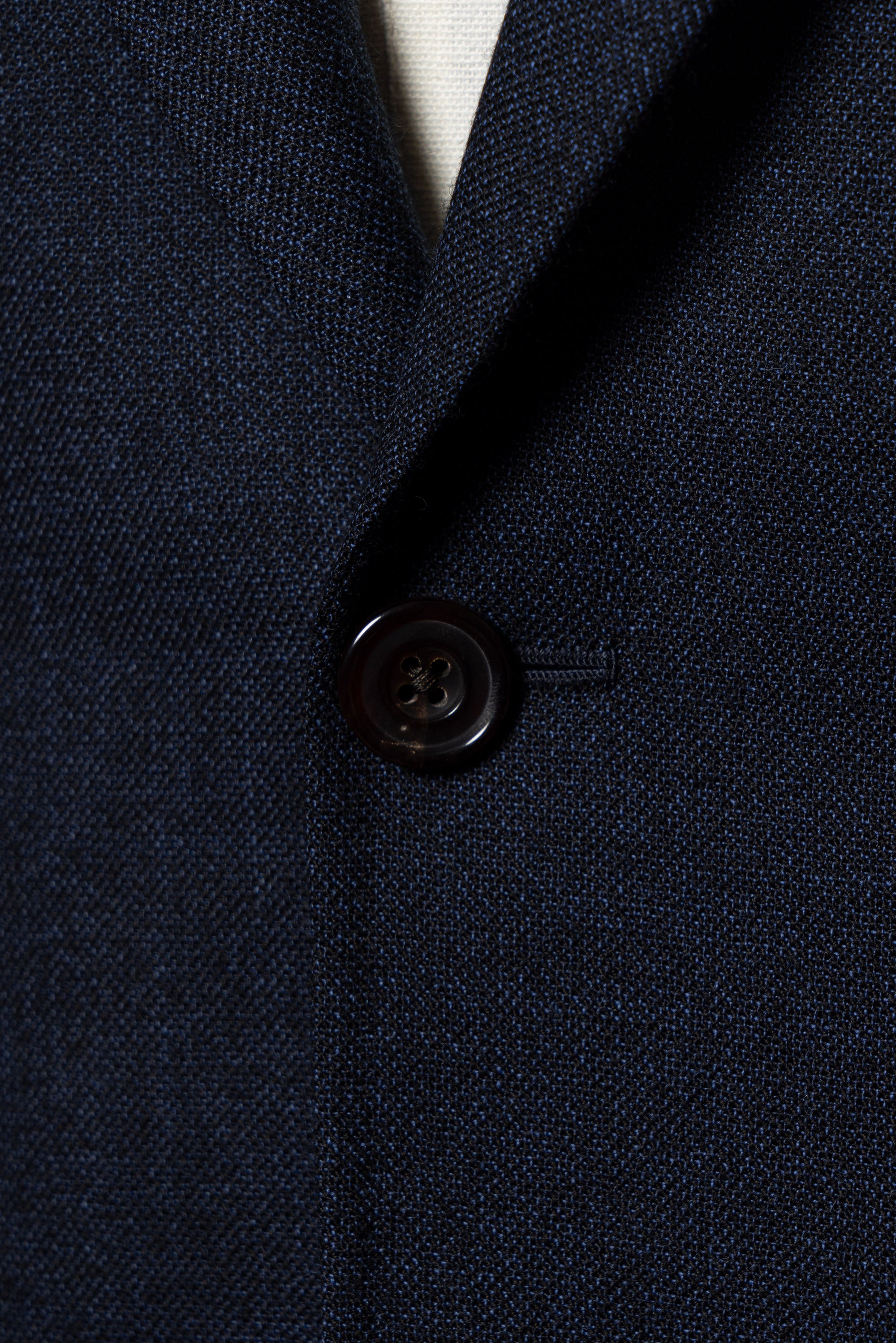 MTO Navy Sharkskin Wool Suit #389