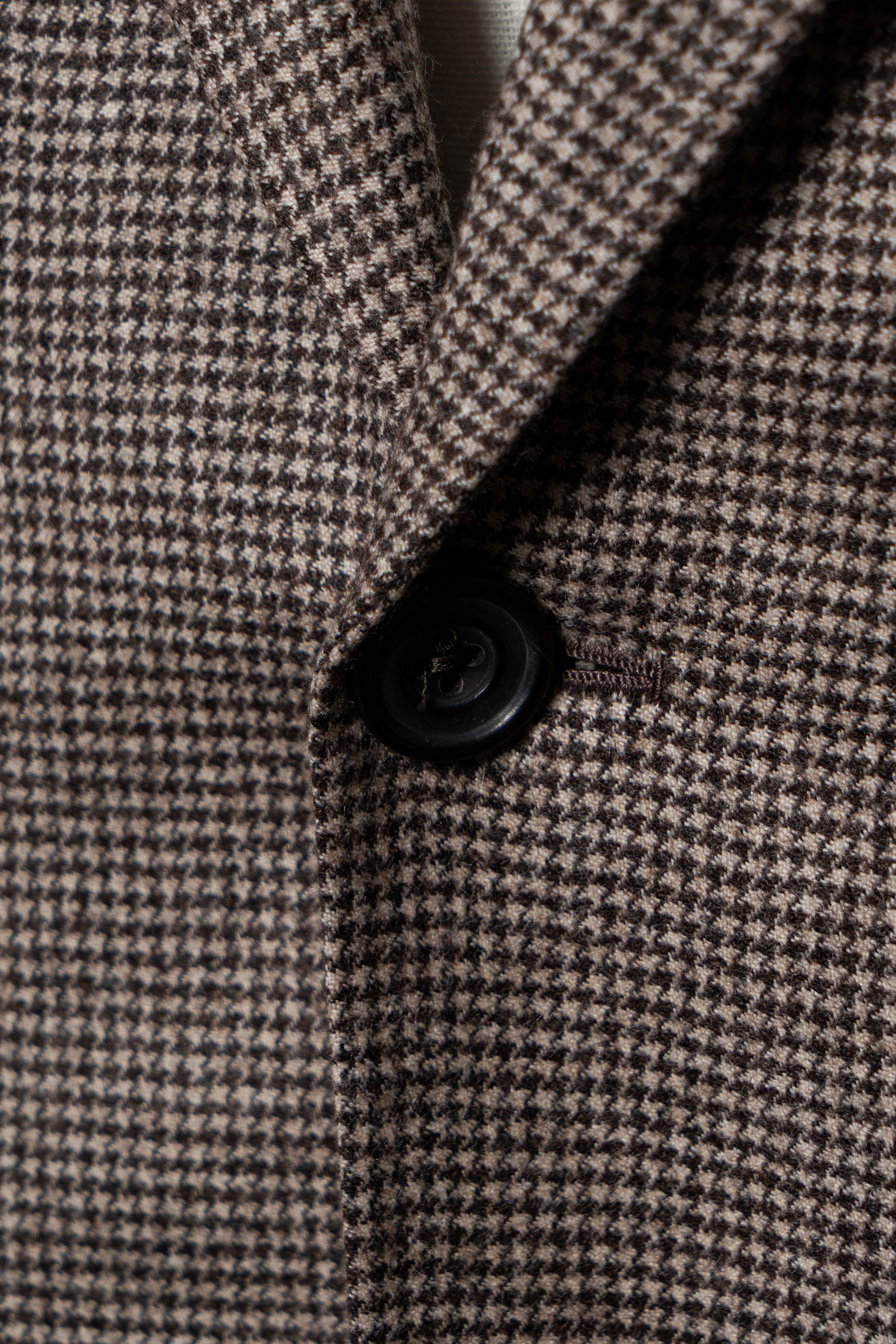 MTO Taupe Houndstooth Wool Cashmere Jacket