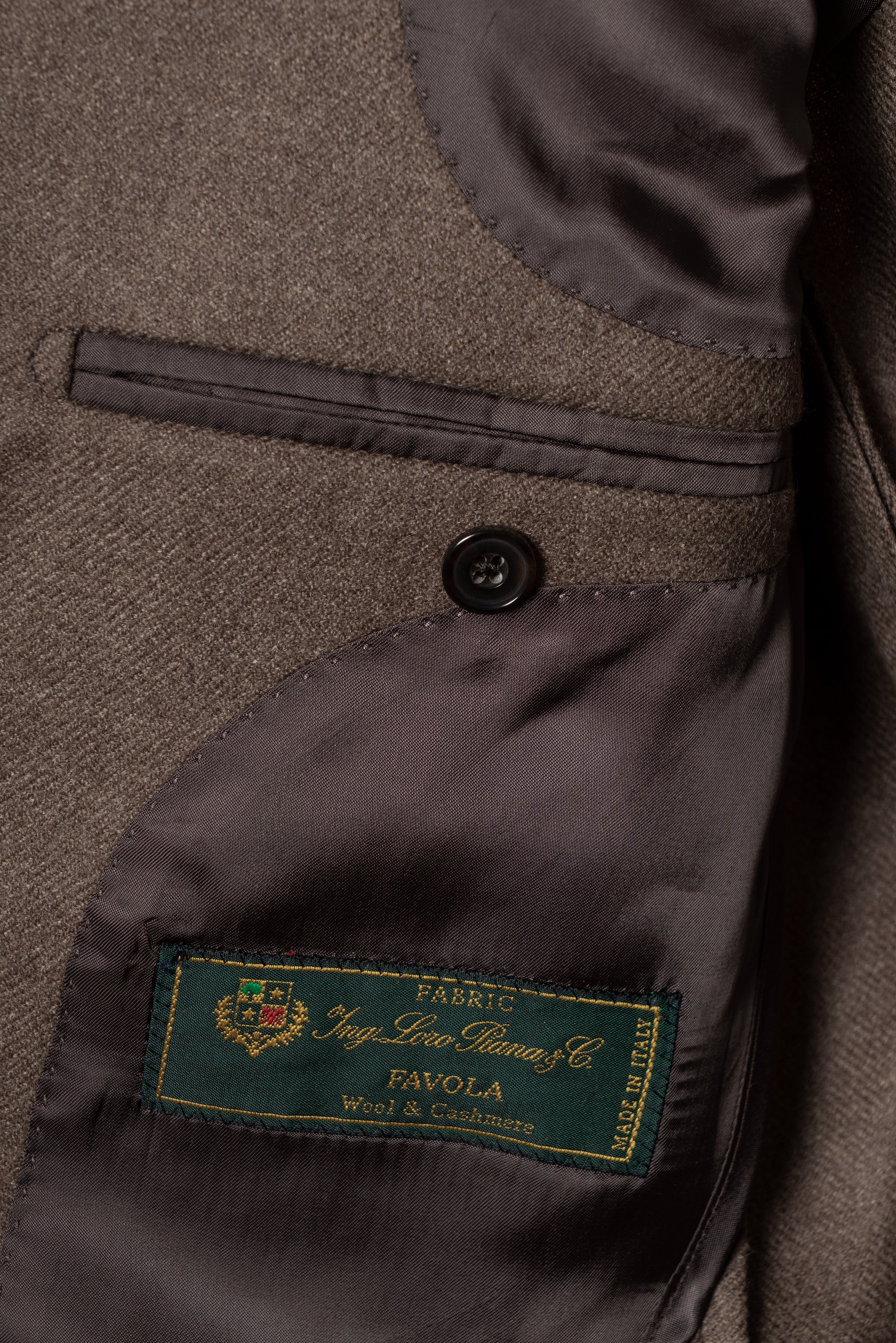 MTO Taupe Wool Cashmere Flannel Jacket
